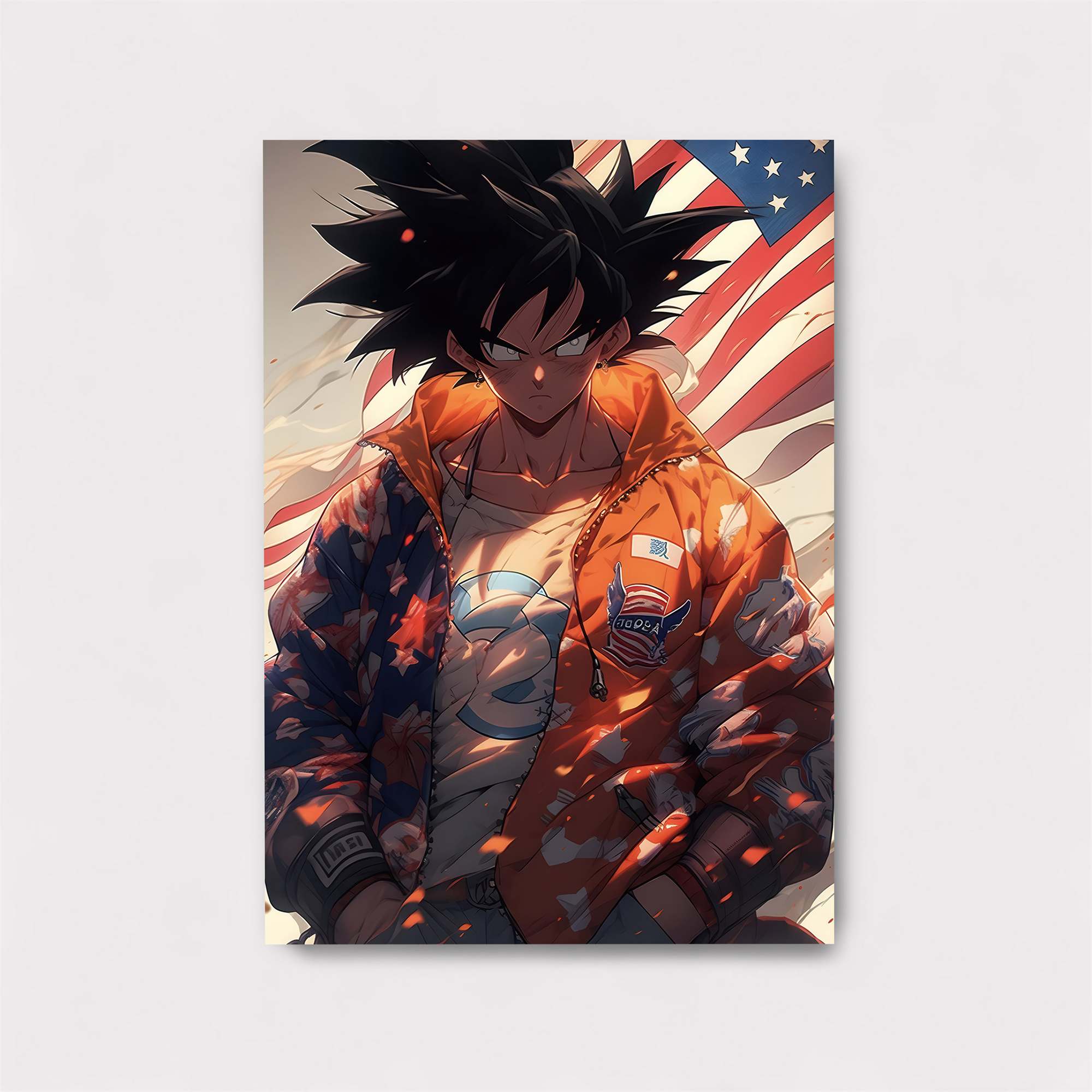 Goku Patriotic Safe Wall Magnetic / M