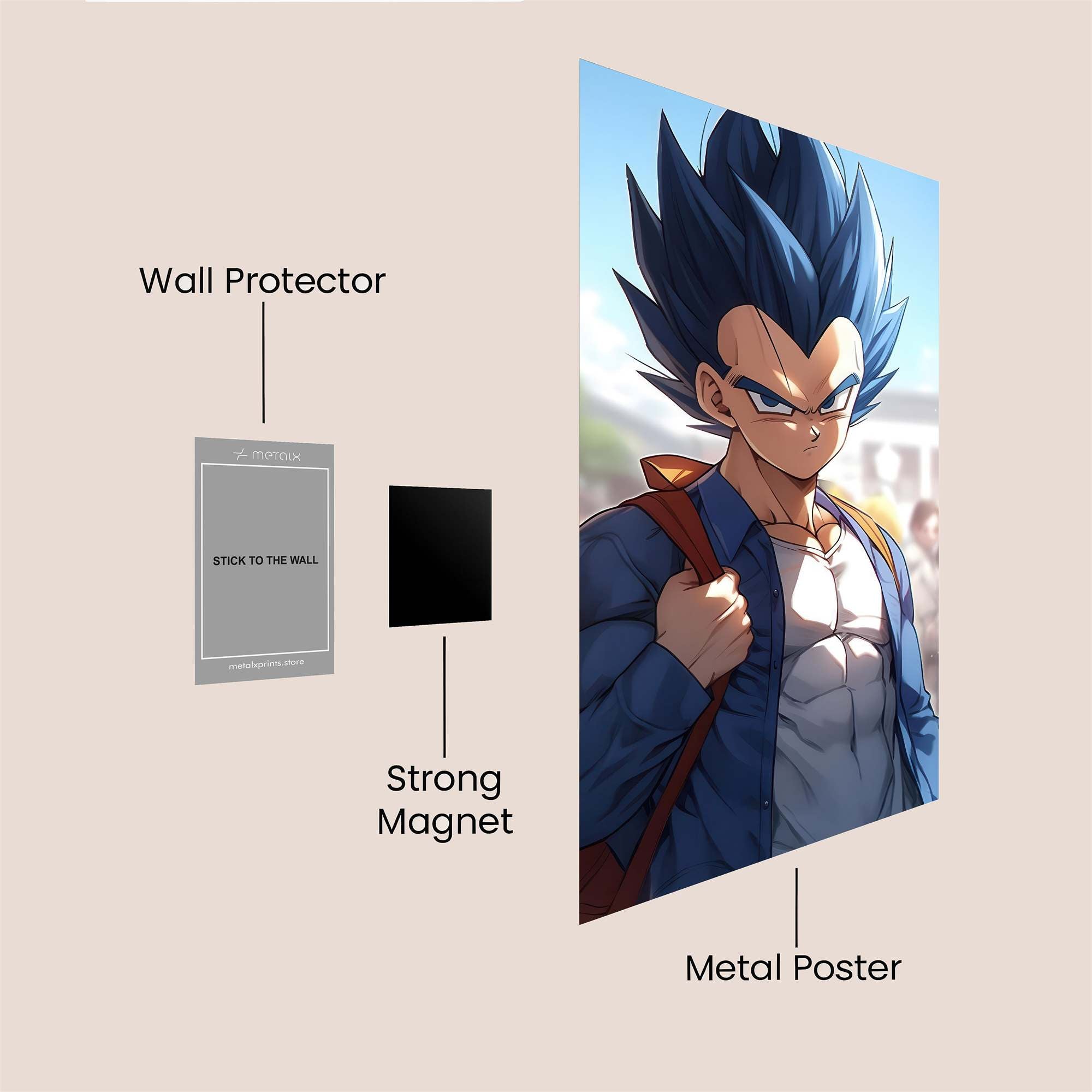 Vegeta Vibrant Safe Wall Magnetic / M