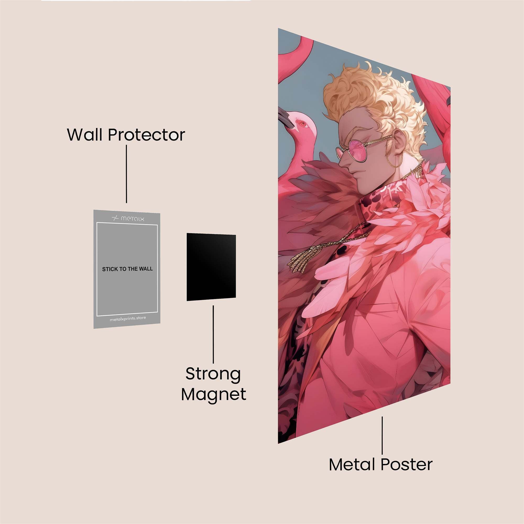 Doflamingo Flamboyant Safe Wall Magnetic / M
