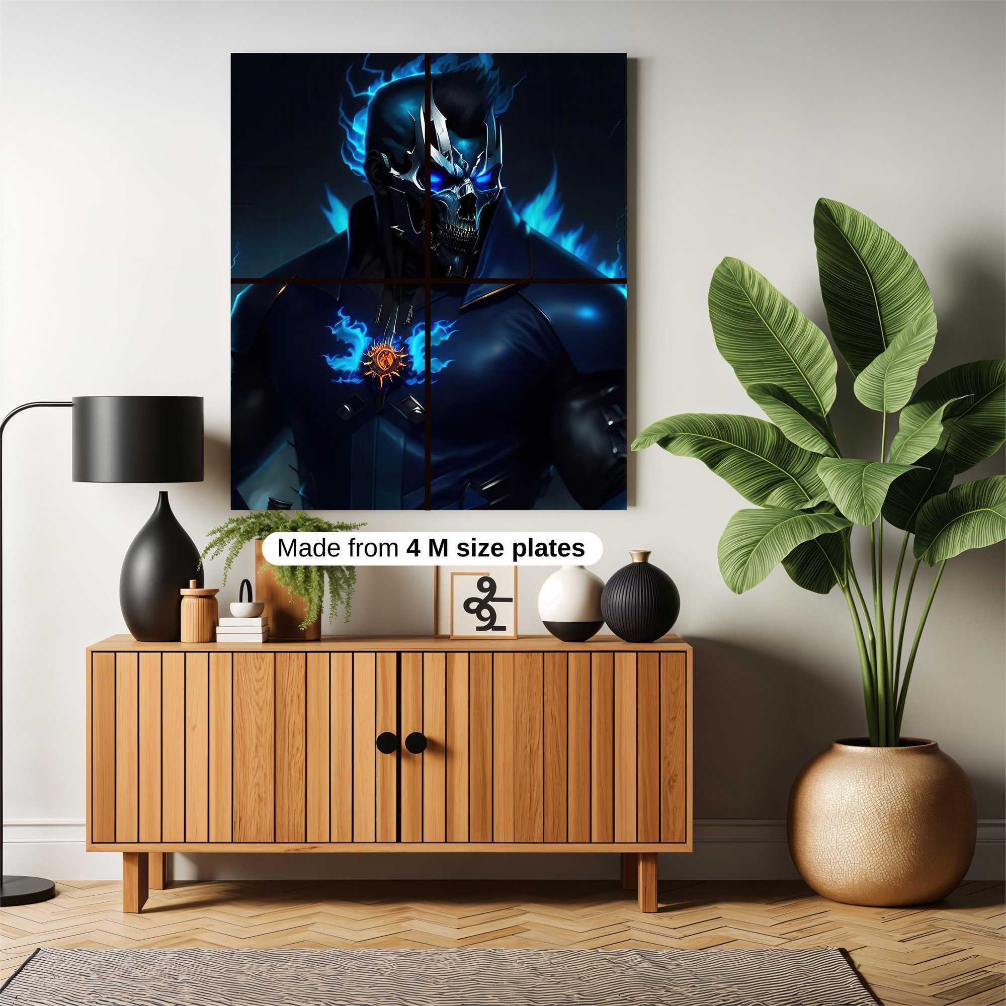 Skull Blaze Safe Wall Magnetic / M