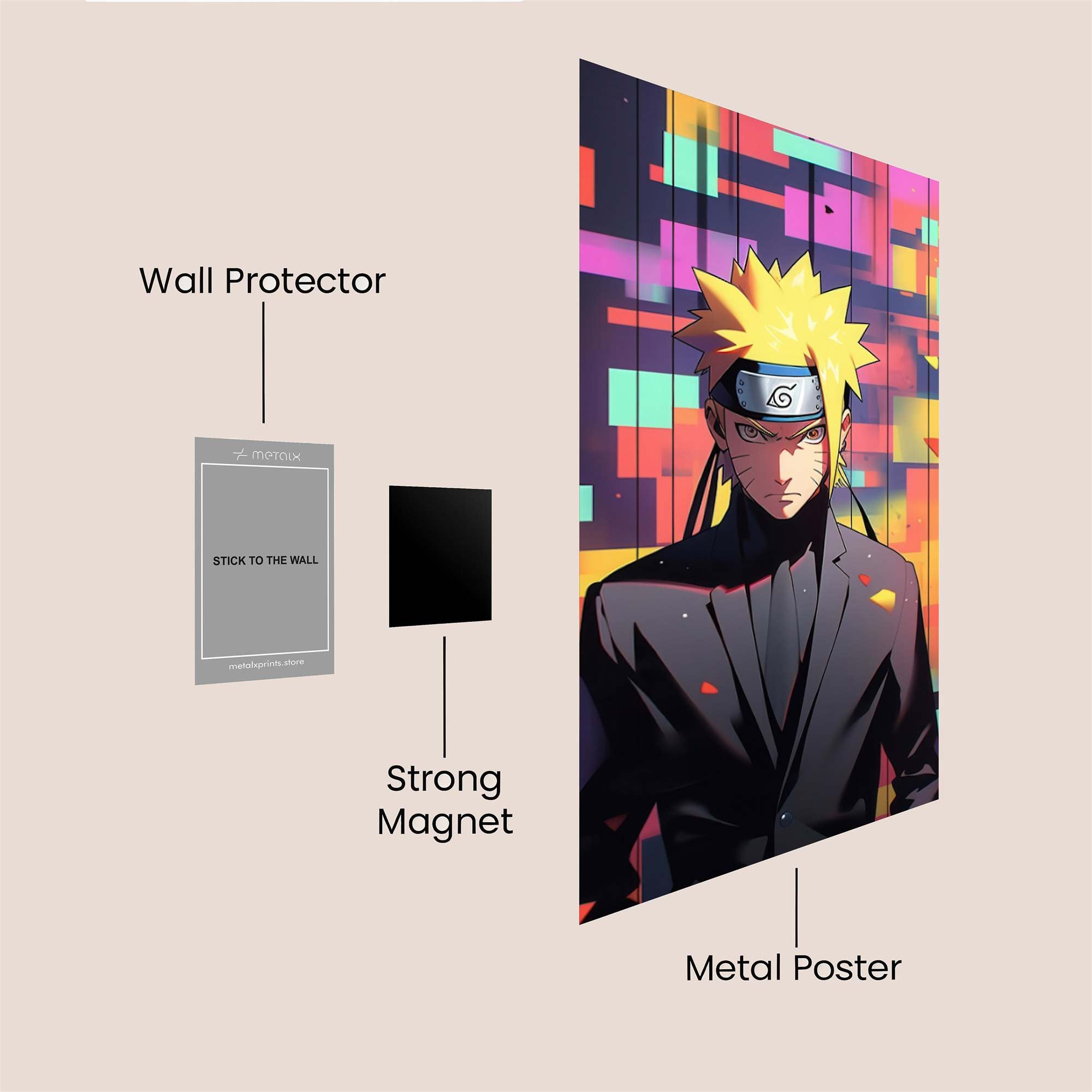 Naruto Vibrant Safe Wall Magnetic / M