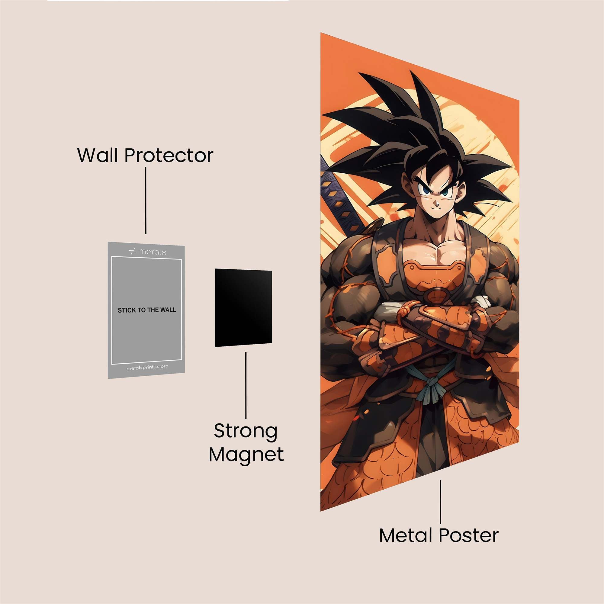 Goku Samurai Safe Wall Magnetic / M