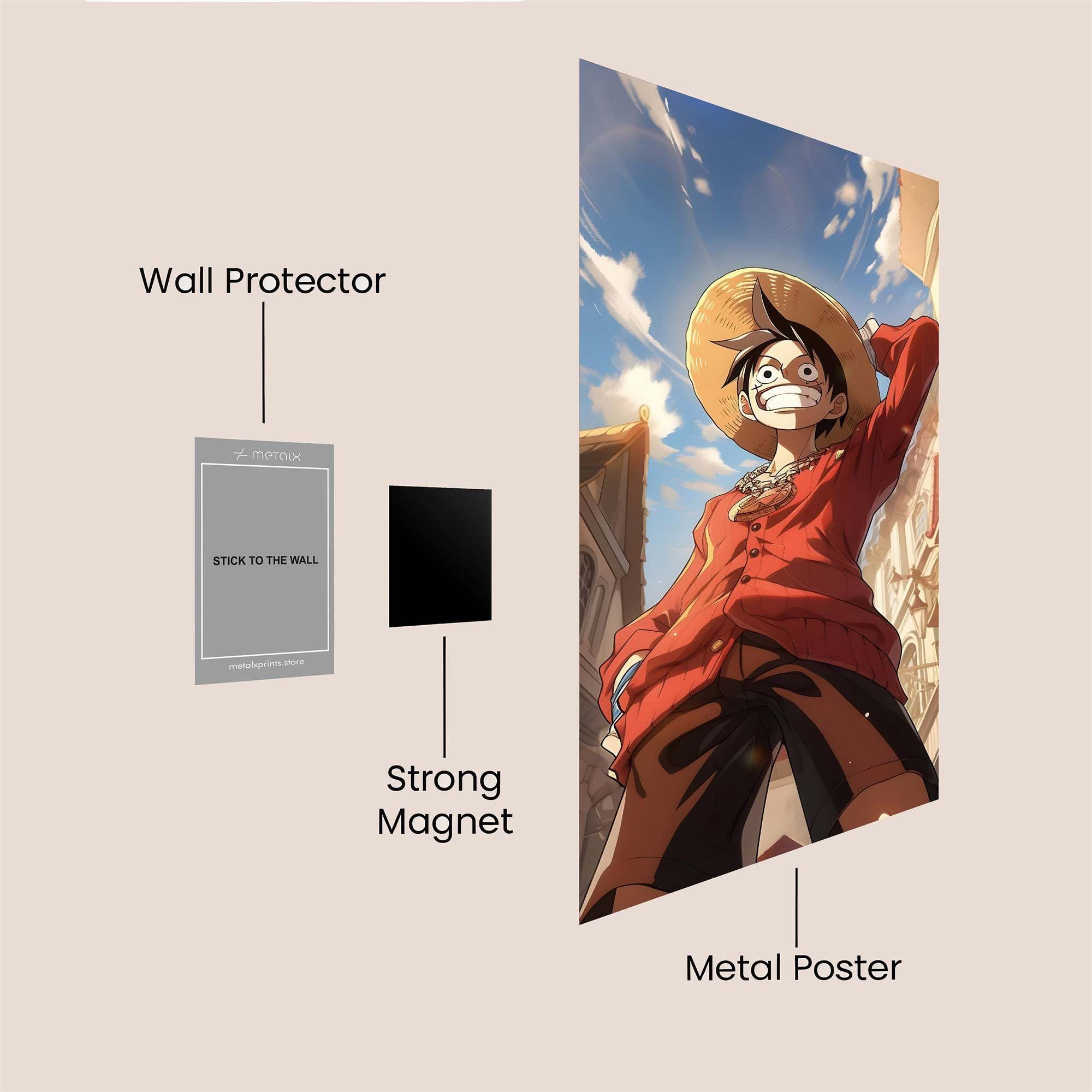 Luffy Jubilant Safe Wall Magnetic / M