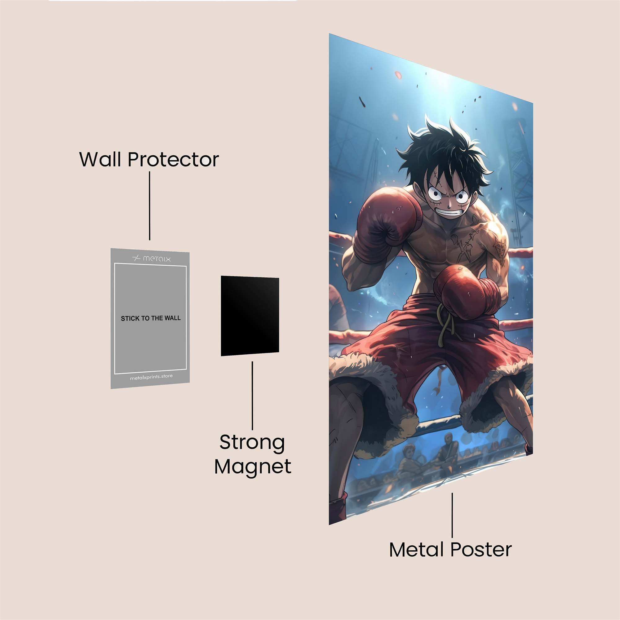 Luffy Fierce Safe Wall Magnetic / M