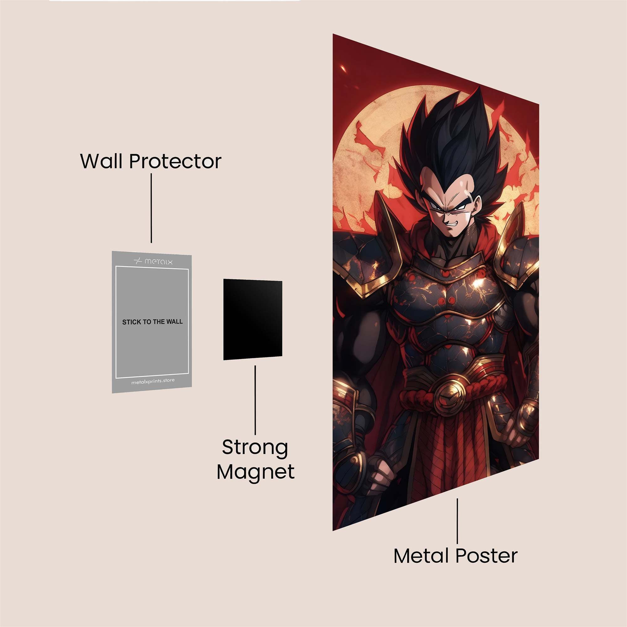 Vegeta Valiant Safe Wall Magnetic / M
