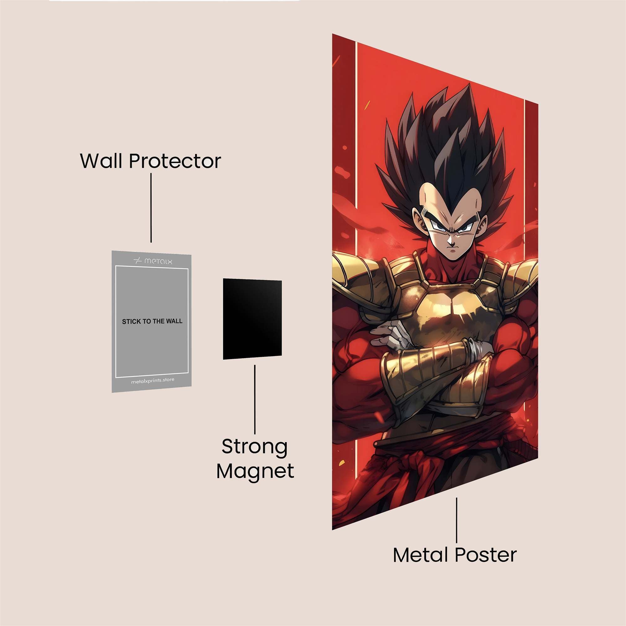 Vegeta Valiant Safe Wall Magnetic / M