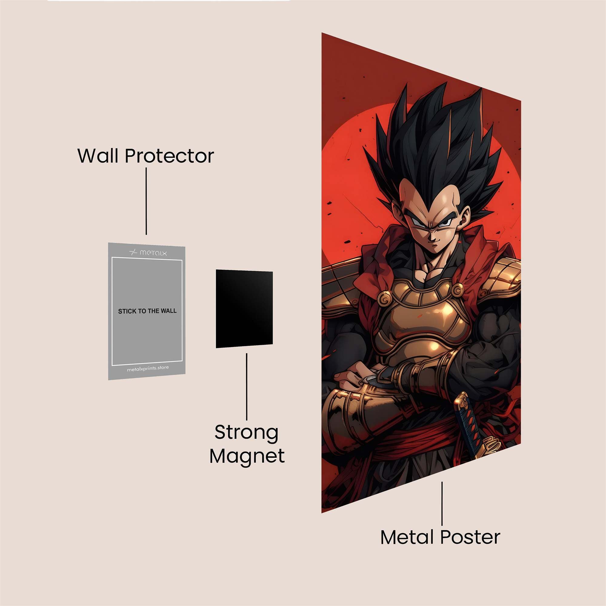 Vegeta Valiant Safe Wall Magnetic / M
