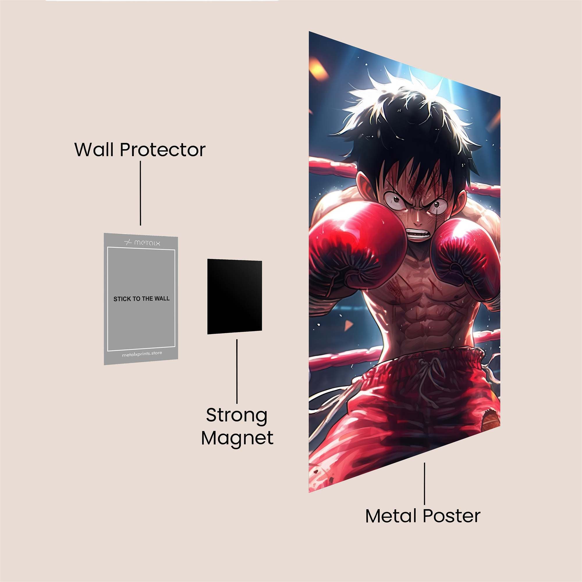 Luffy Fierce Safe Wall Magnetic / M