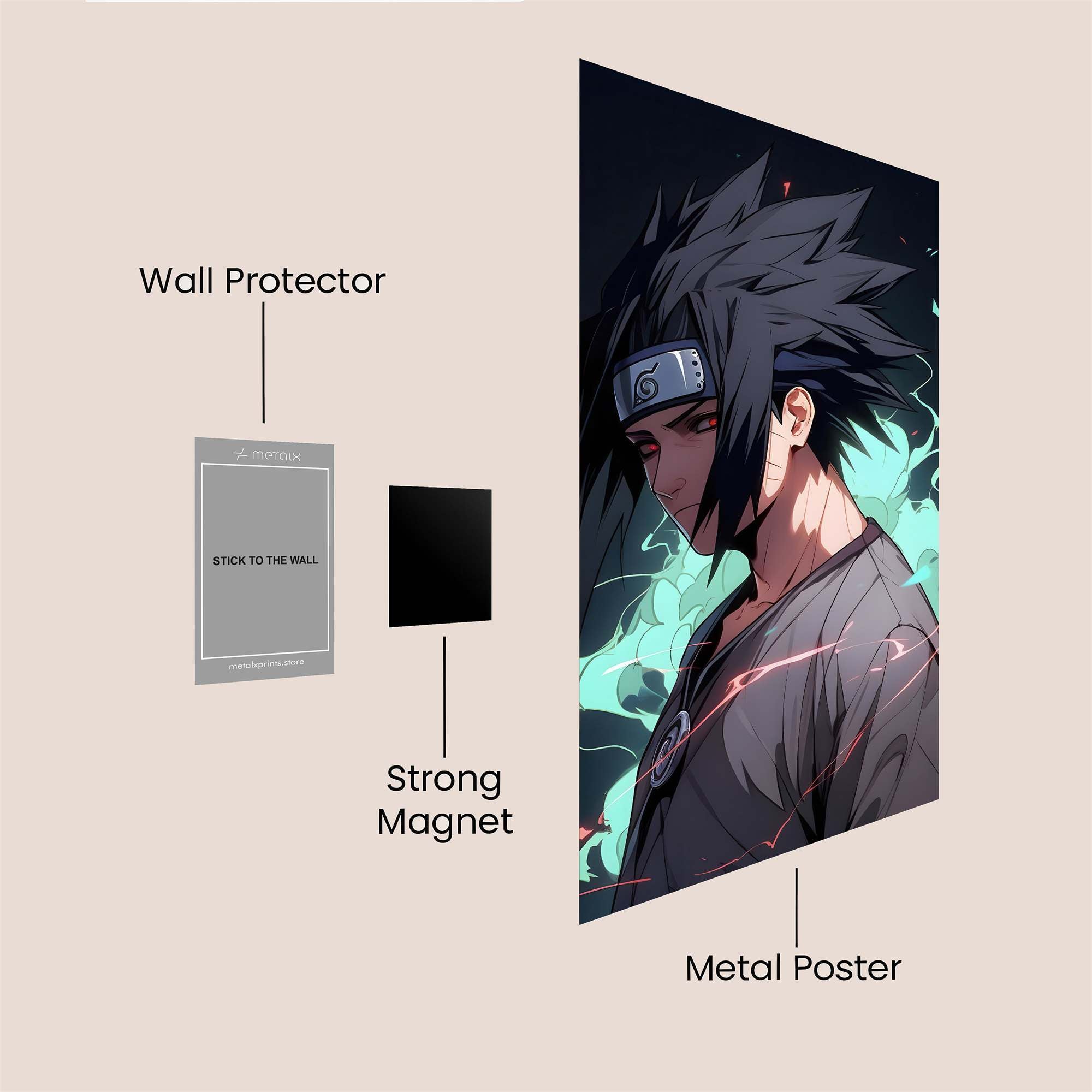 Sasuke Stormy Safe Wall Magnetic / M