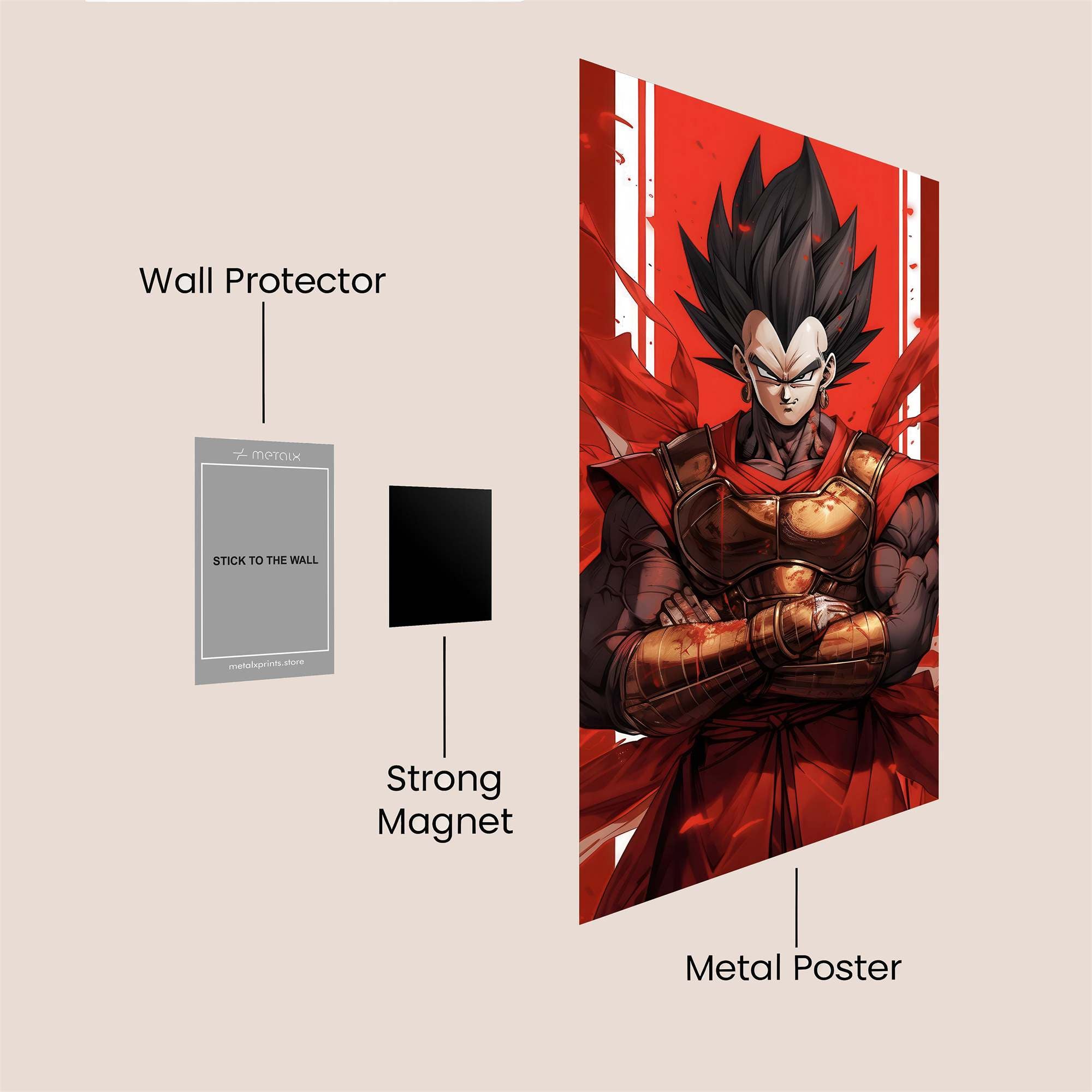 Vegeta Valiant Safe Wall Magnetic / M