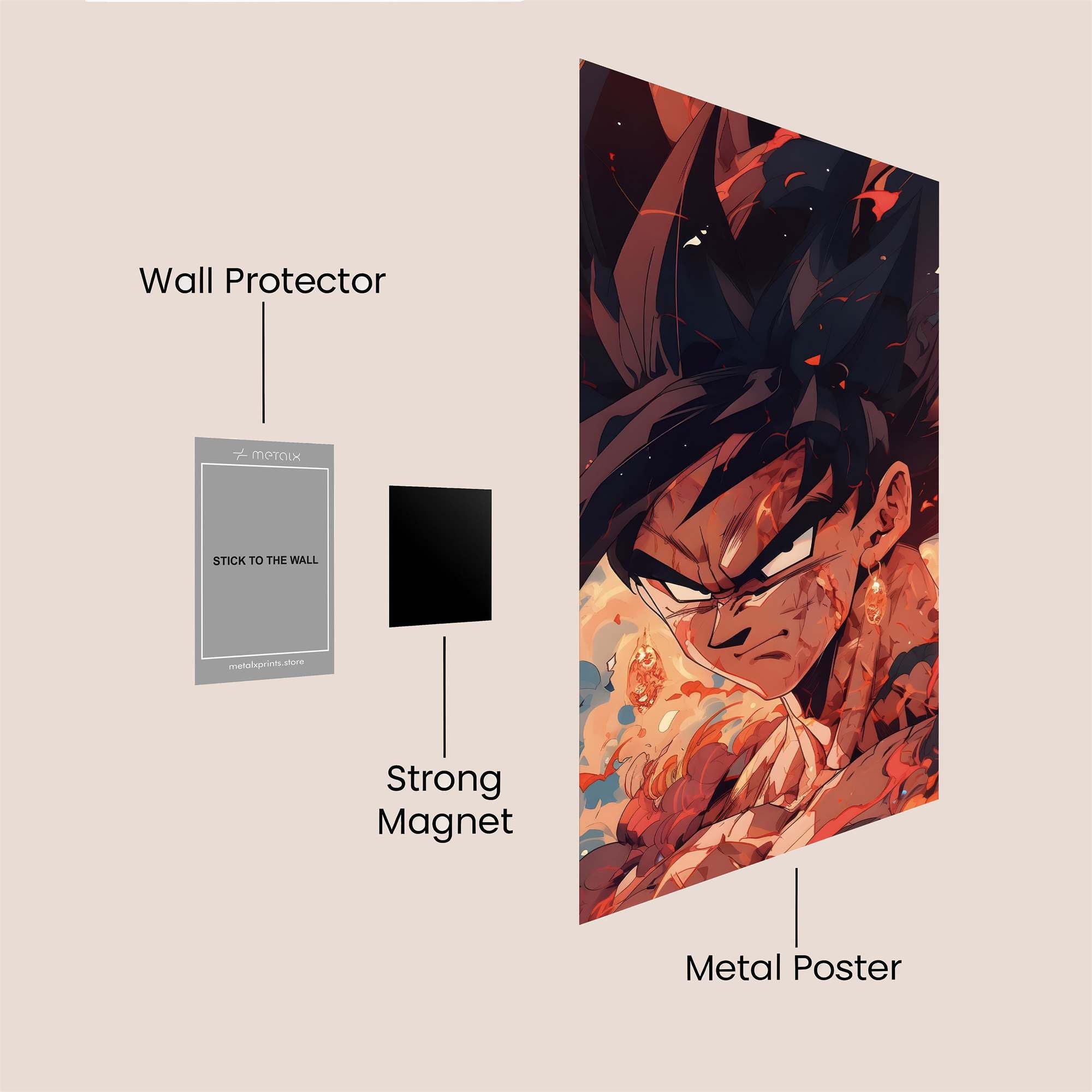 Goku Ferocity Safe Wall Magnetic / M
