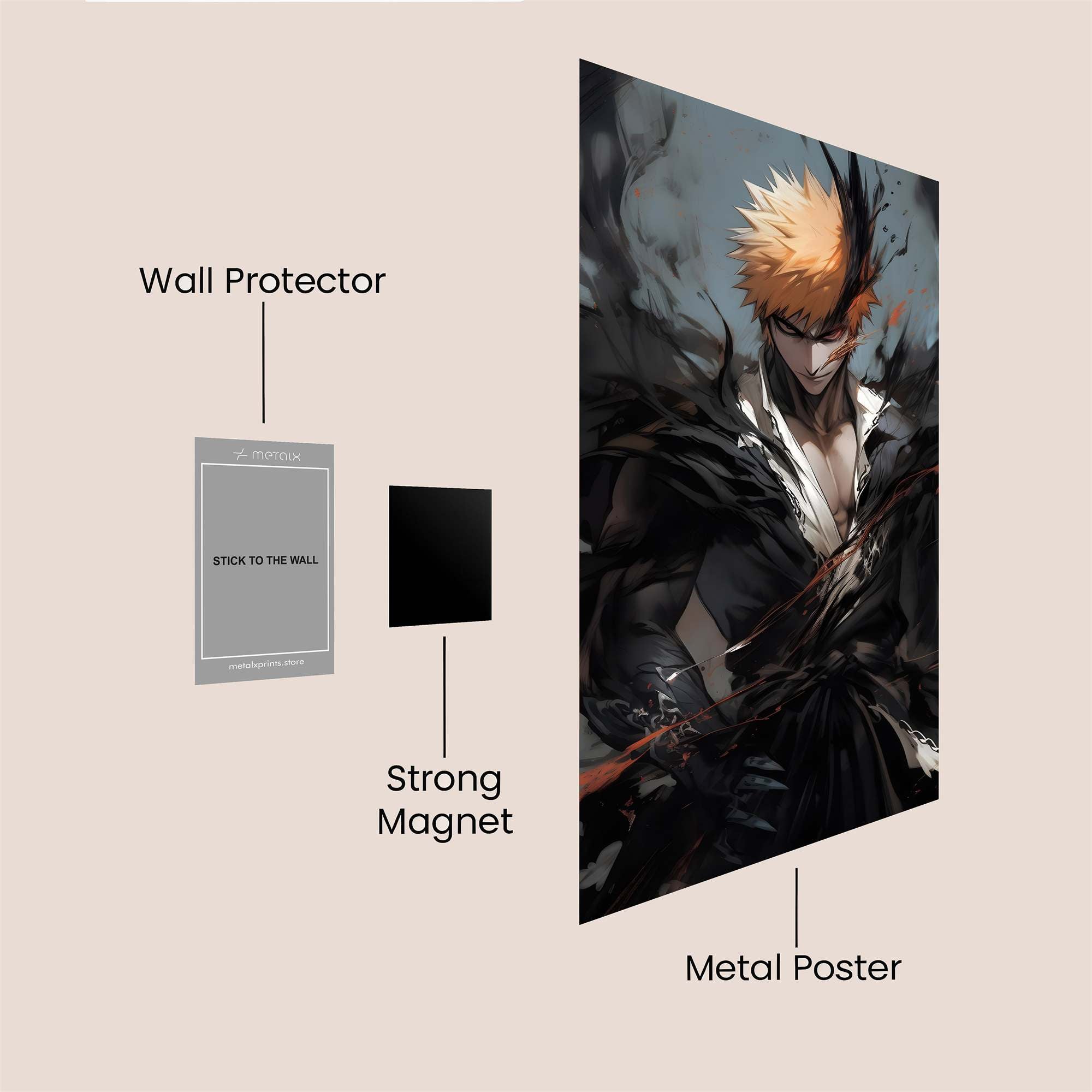 Ichigo Unleashed Safe Wall Magnetic / M