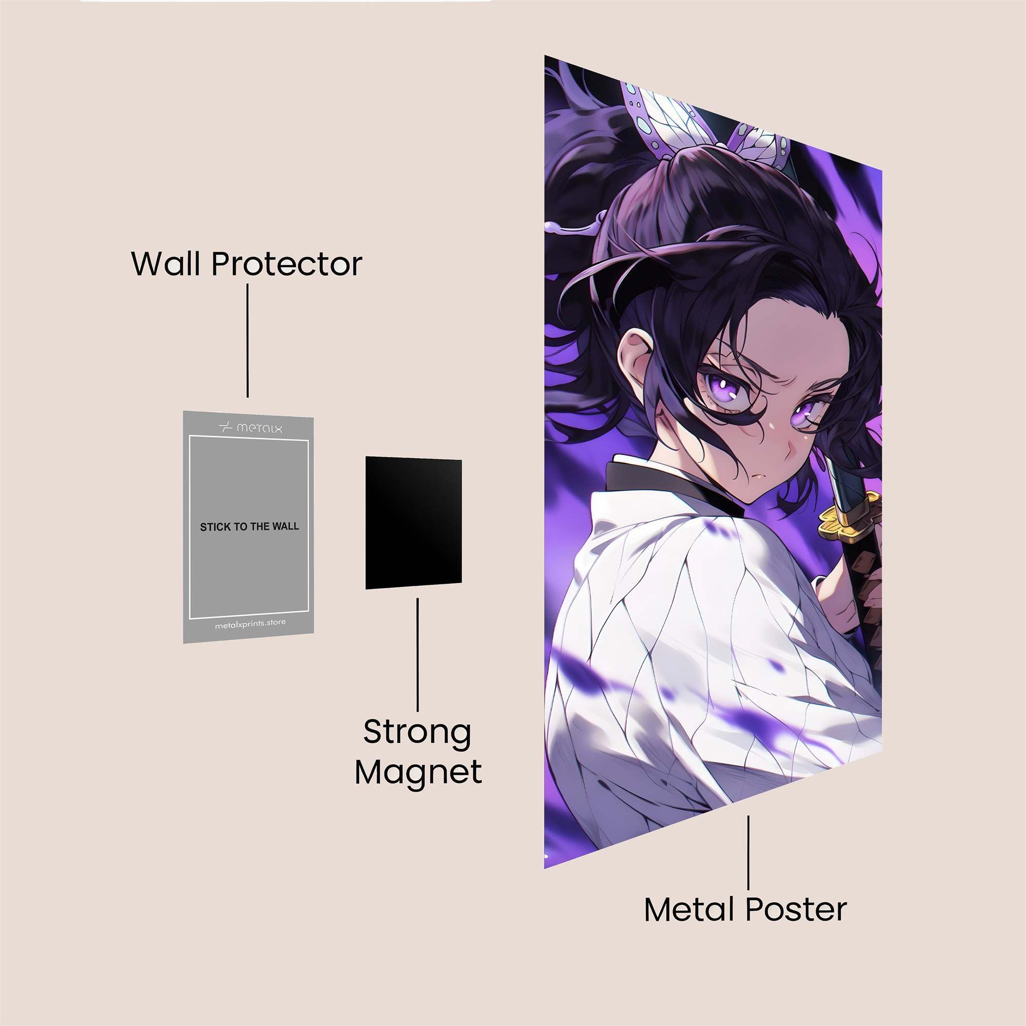 Nezuko Fierce Safe Wall Magnetic / M