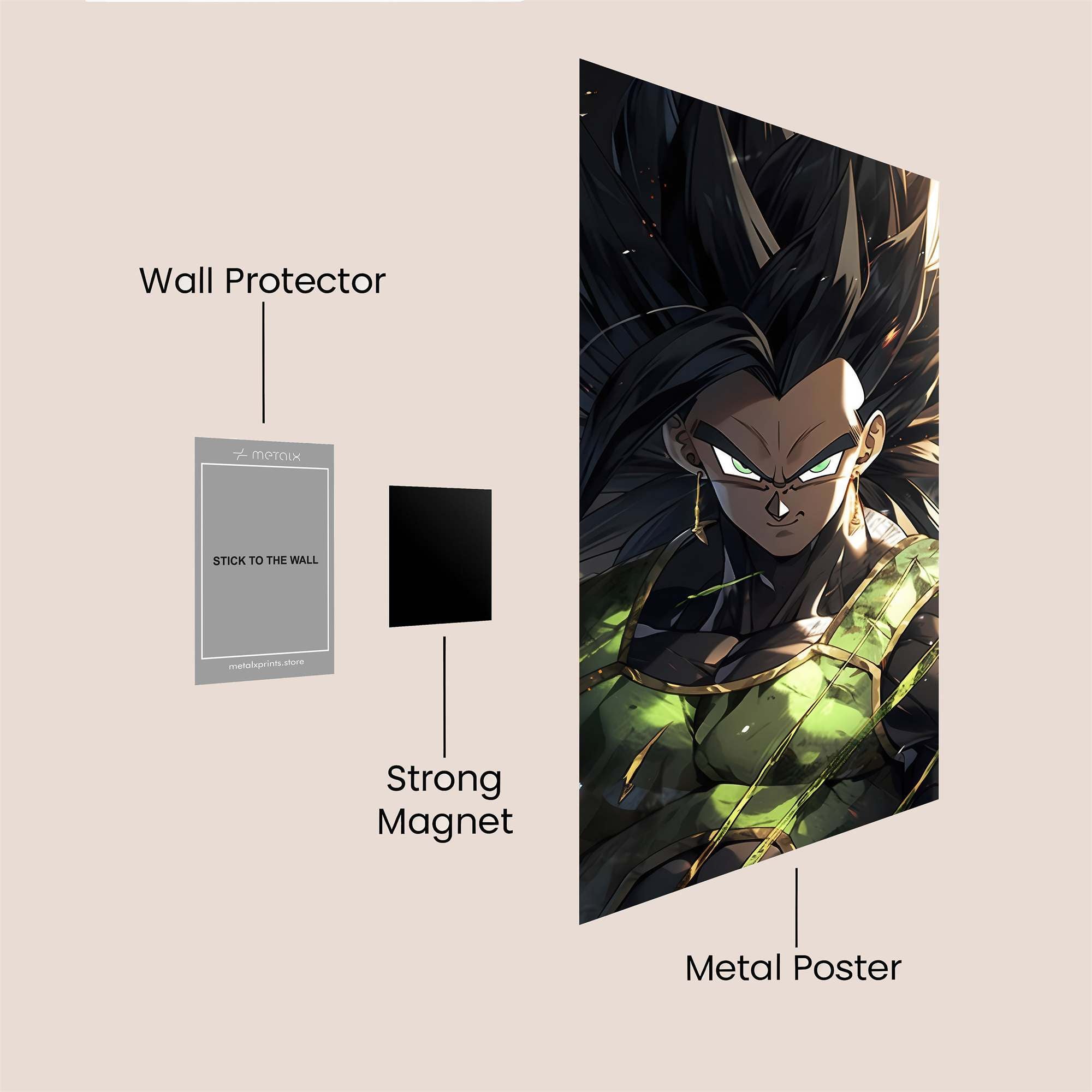 Broly Ferocious Safe Wall Magnetic / M