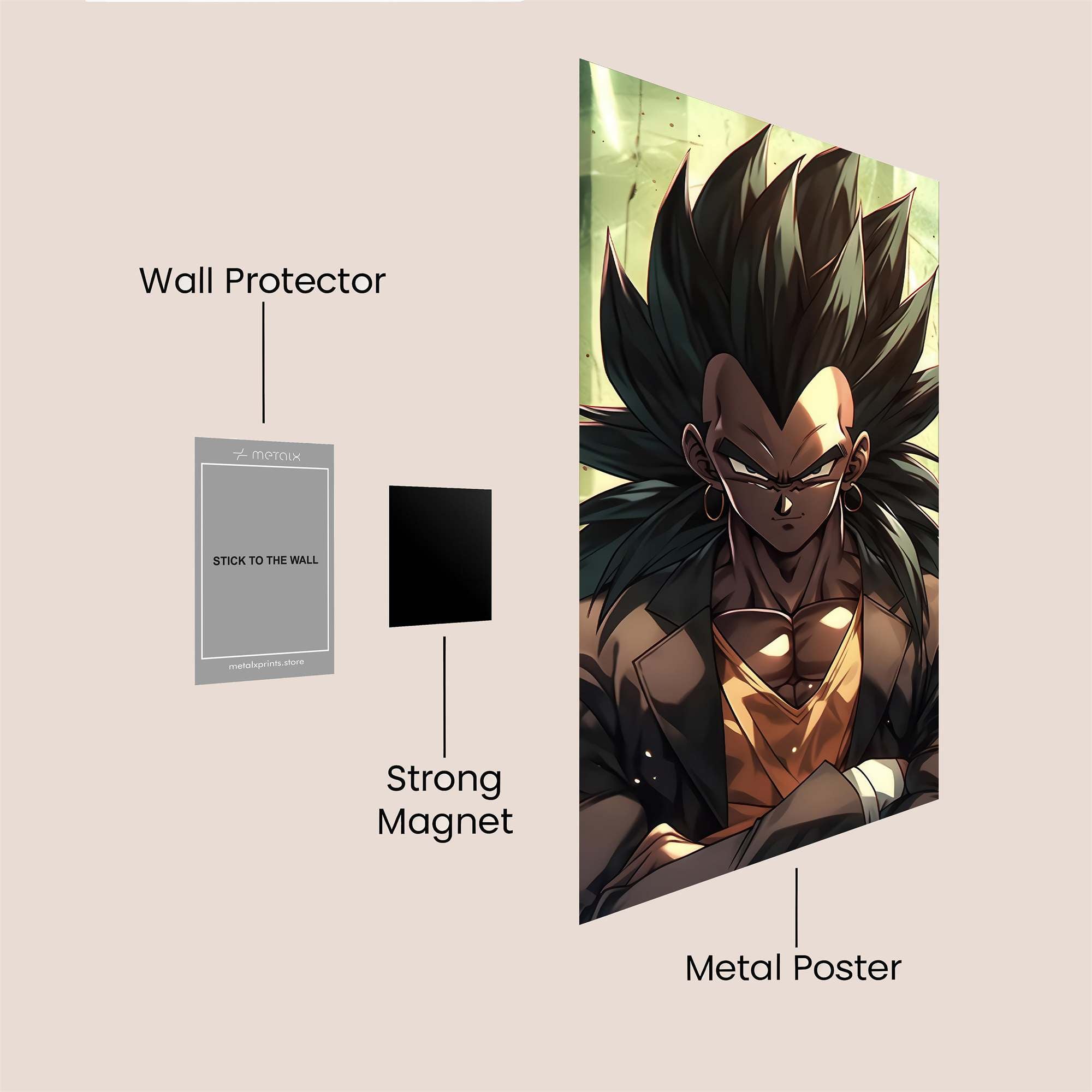 Vegeta Valiant Safe Wall Magnetic / M