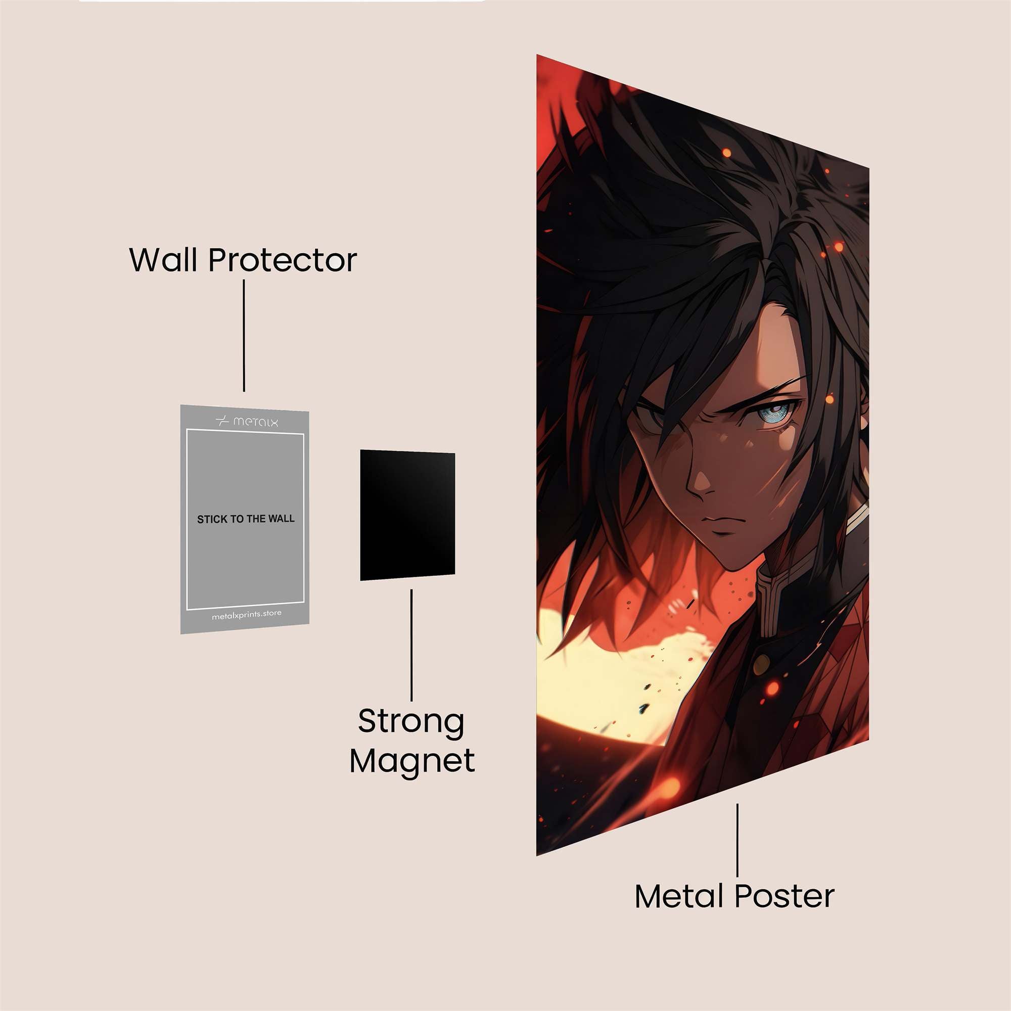 Tanjiro Fierce Safe Wall Magnetic / M