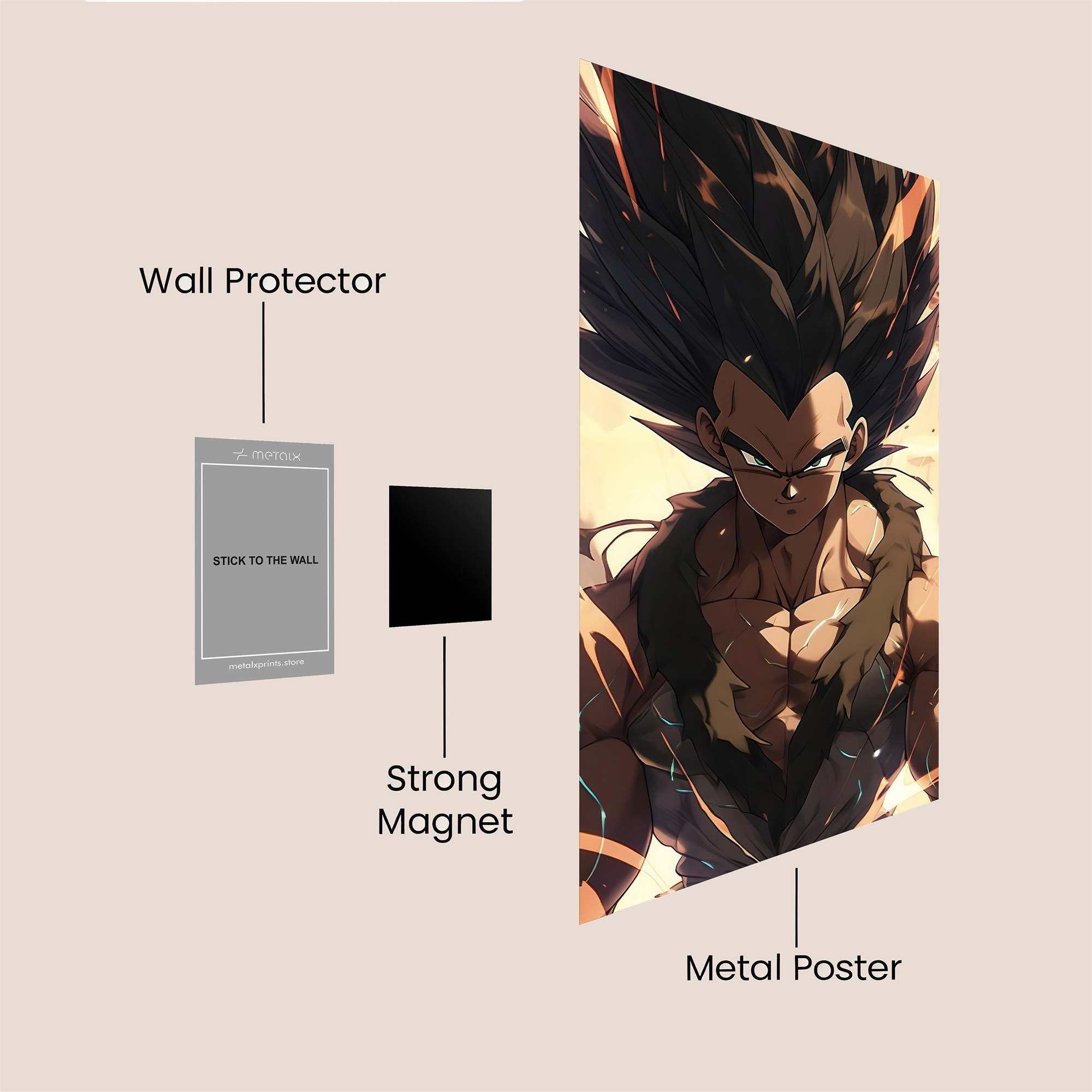 Vegeta Valiant Safe Wall Magnetic / M