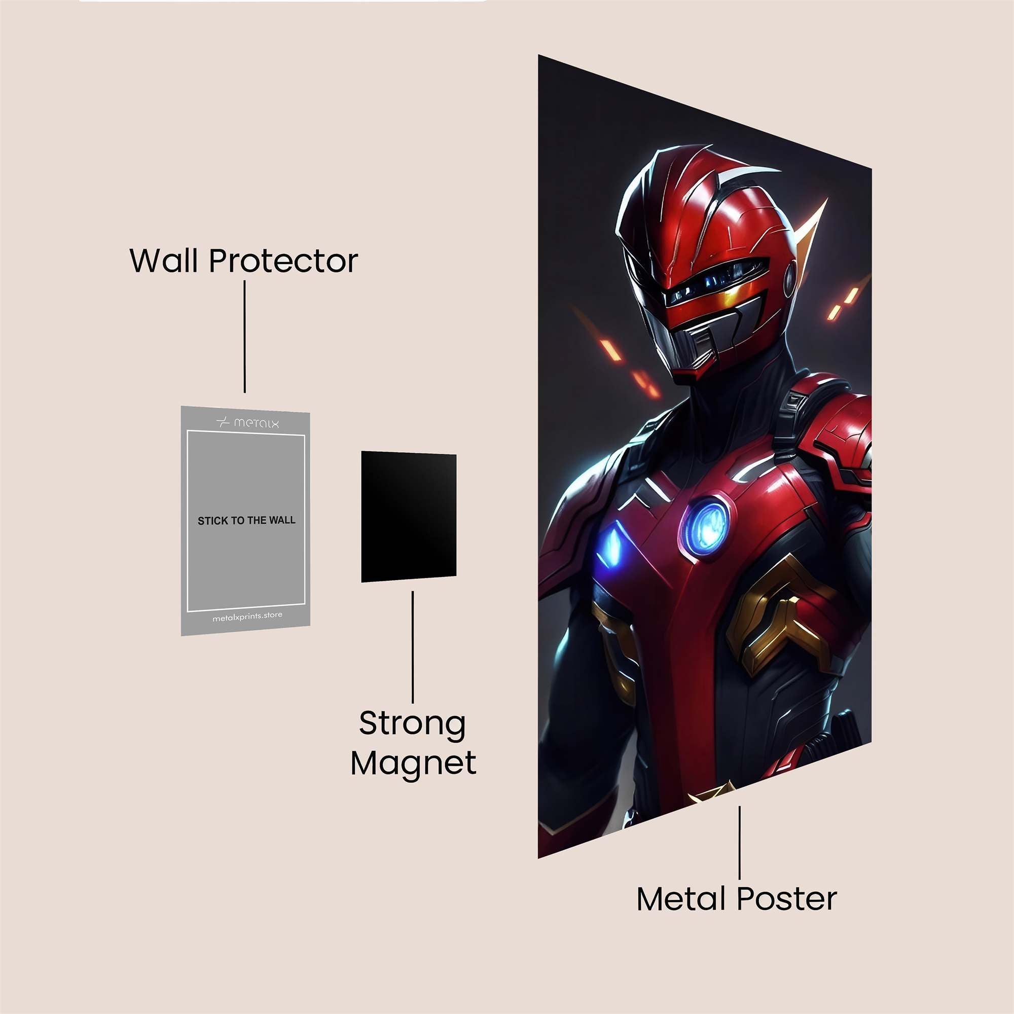 Heroic Blaze Safe Wall Magnetic / M
