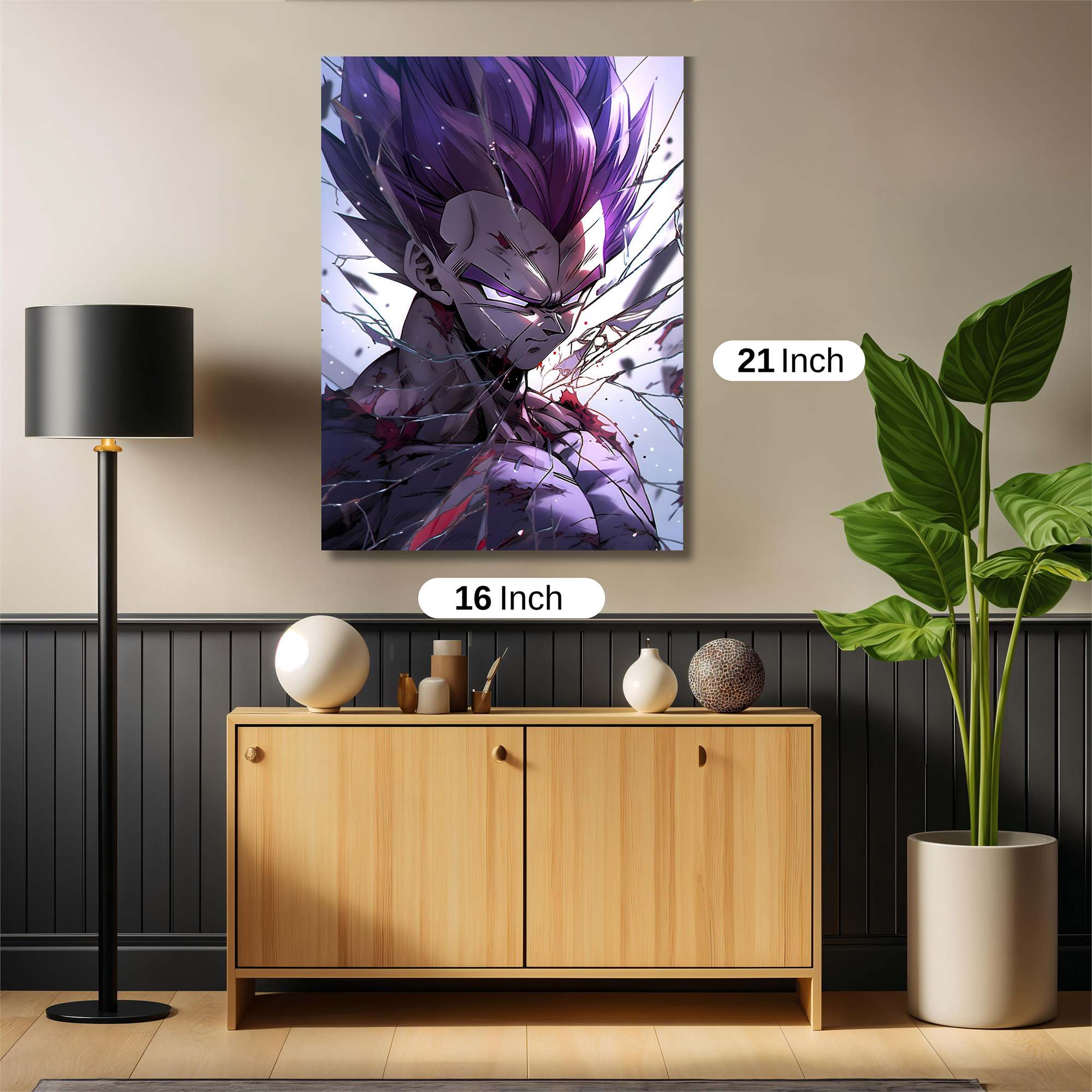 Vegeta Shattered Safe Wall Magnetic / M