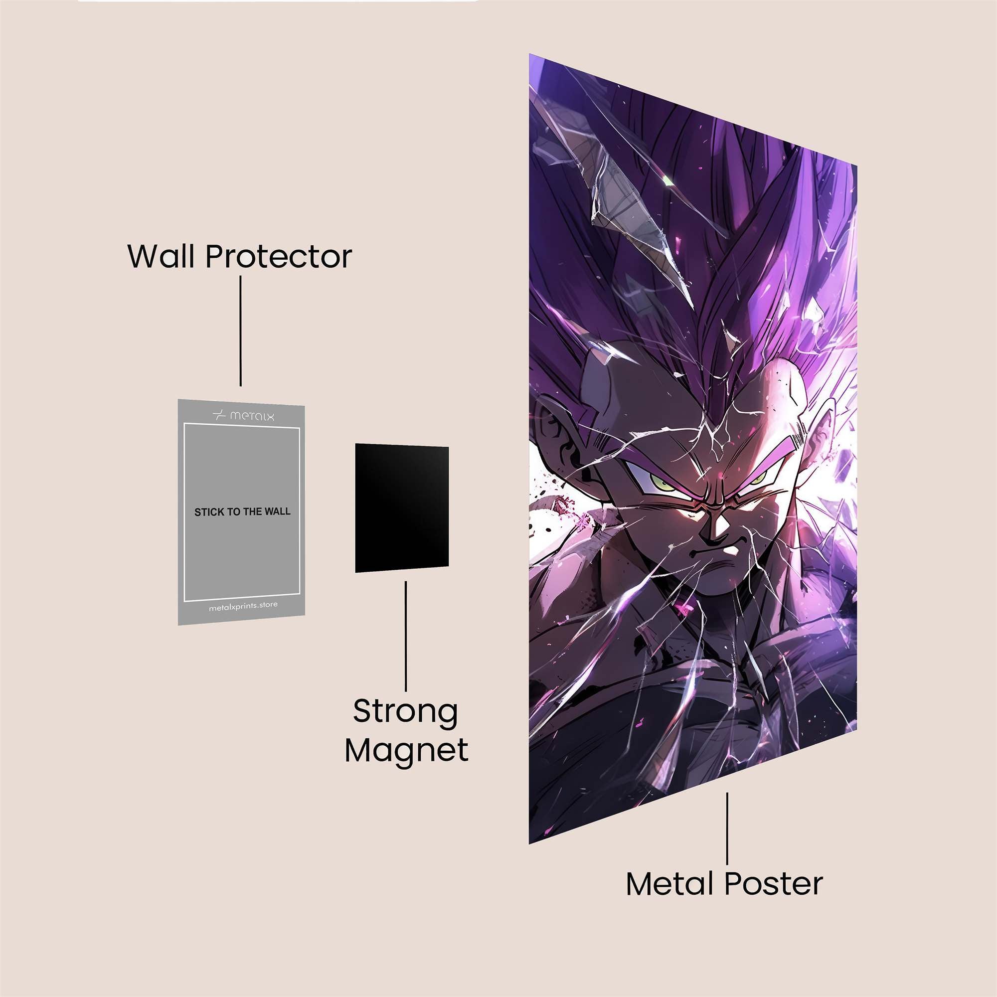 Vegeta Volatile Safe Wall Magnetic / M