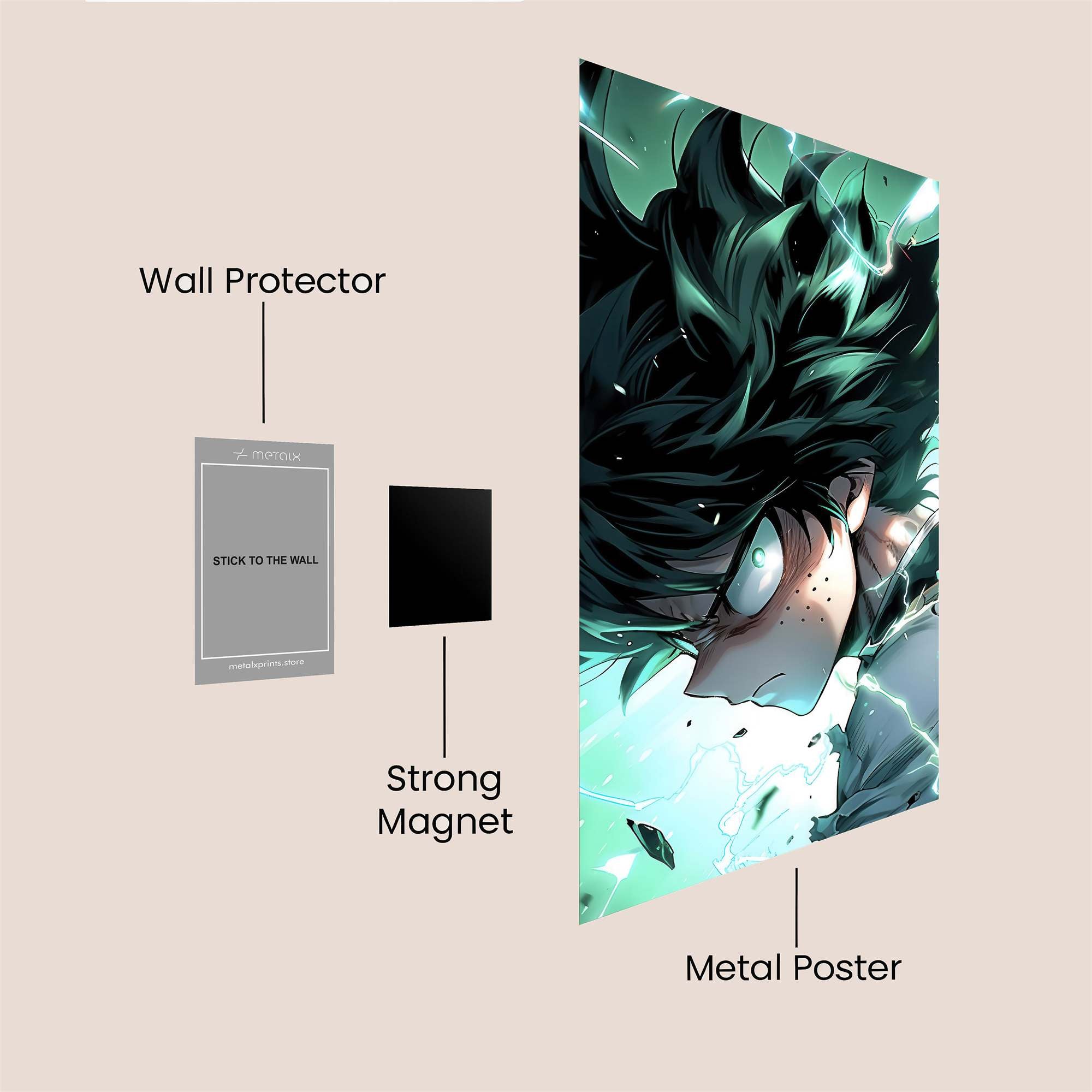Midoriya Unleashed Safe Wall Magnetic / M