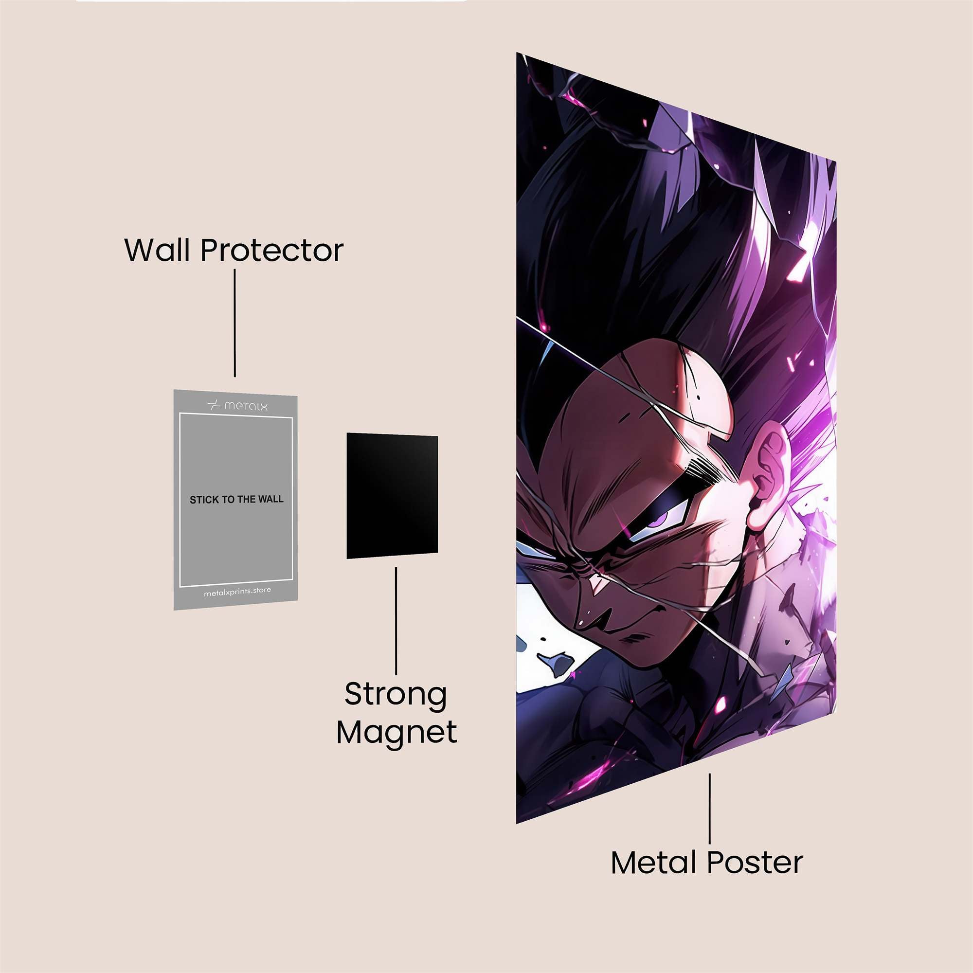 Vegeta Valiant Safe Wall Magnetic / M