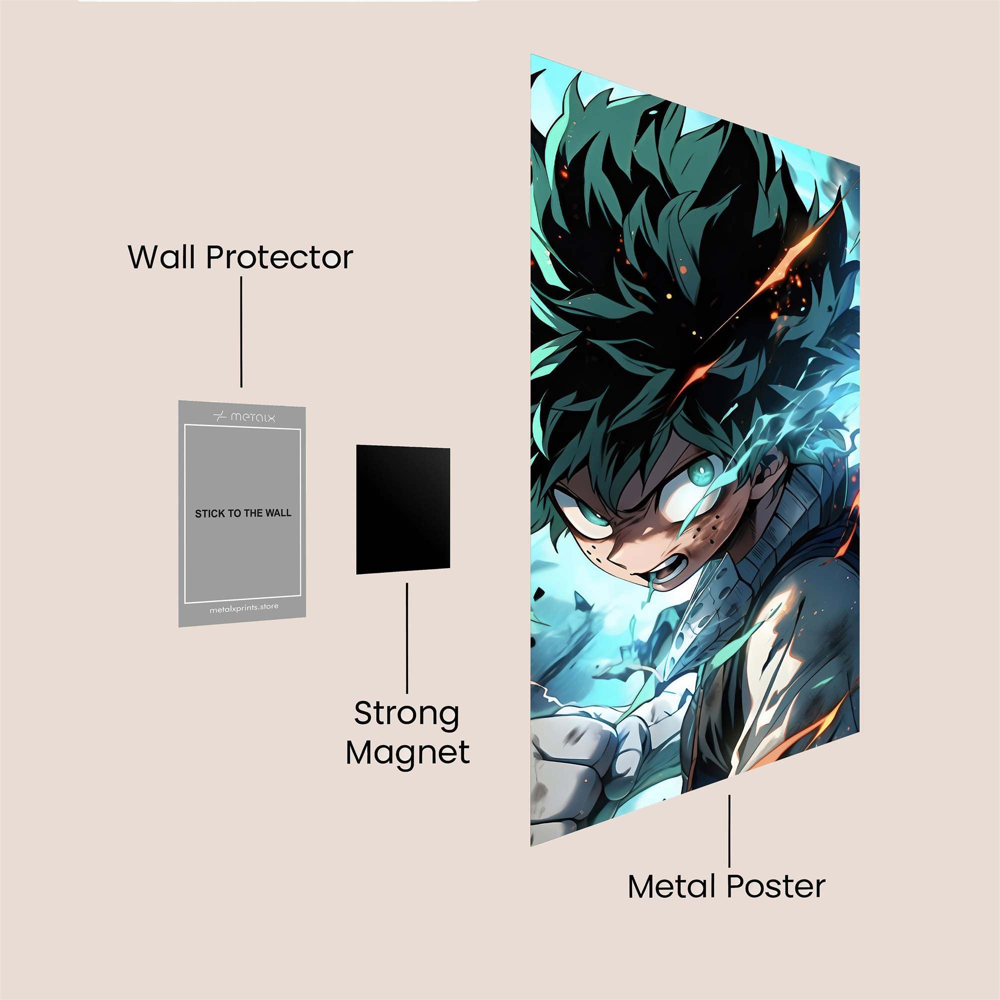 Izuku Unleashed Safe Wall Magnetic / M