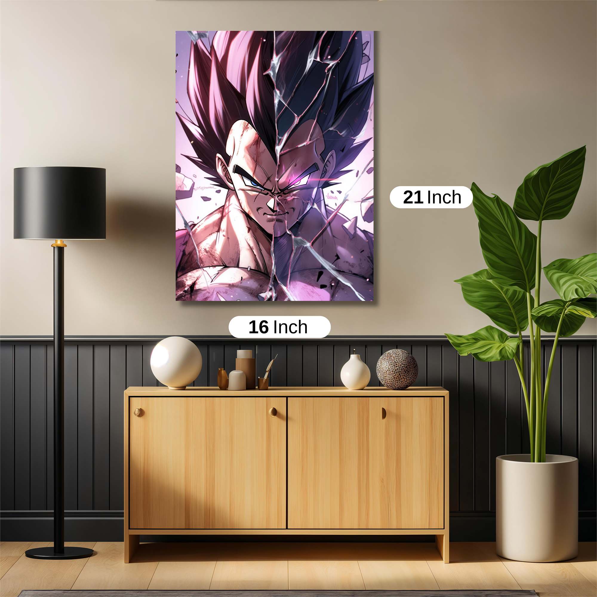 Vegeta Shattered Safe Wall Magnetic / M