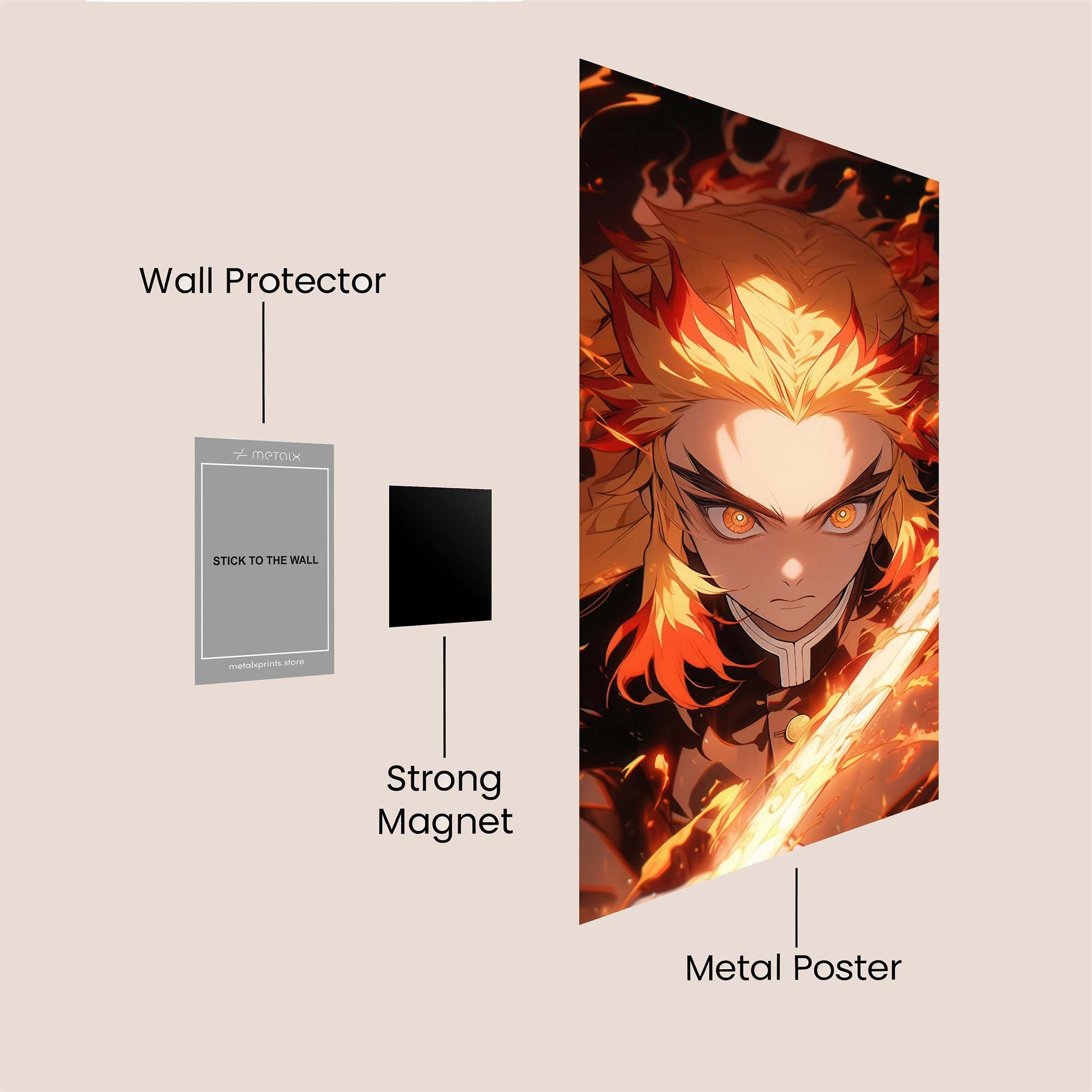 Rengoku Blaze Safe Wall Magnetic / M