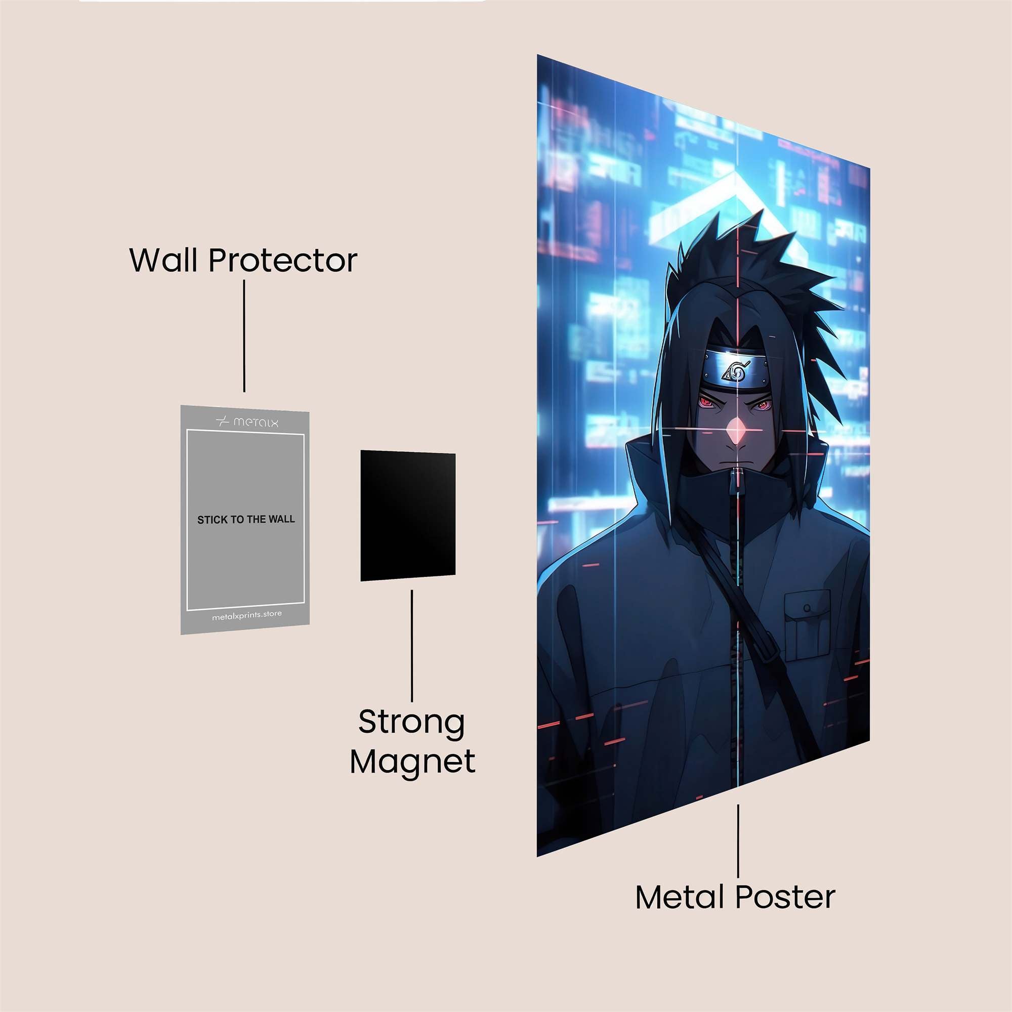 Sasuke Cyberpunk Safe Wall Magnetic / M