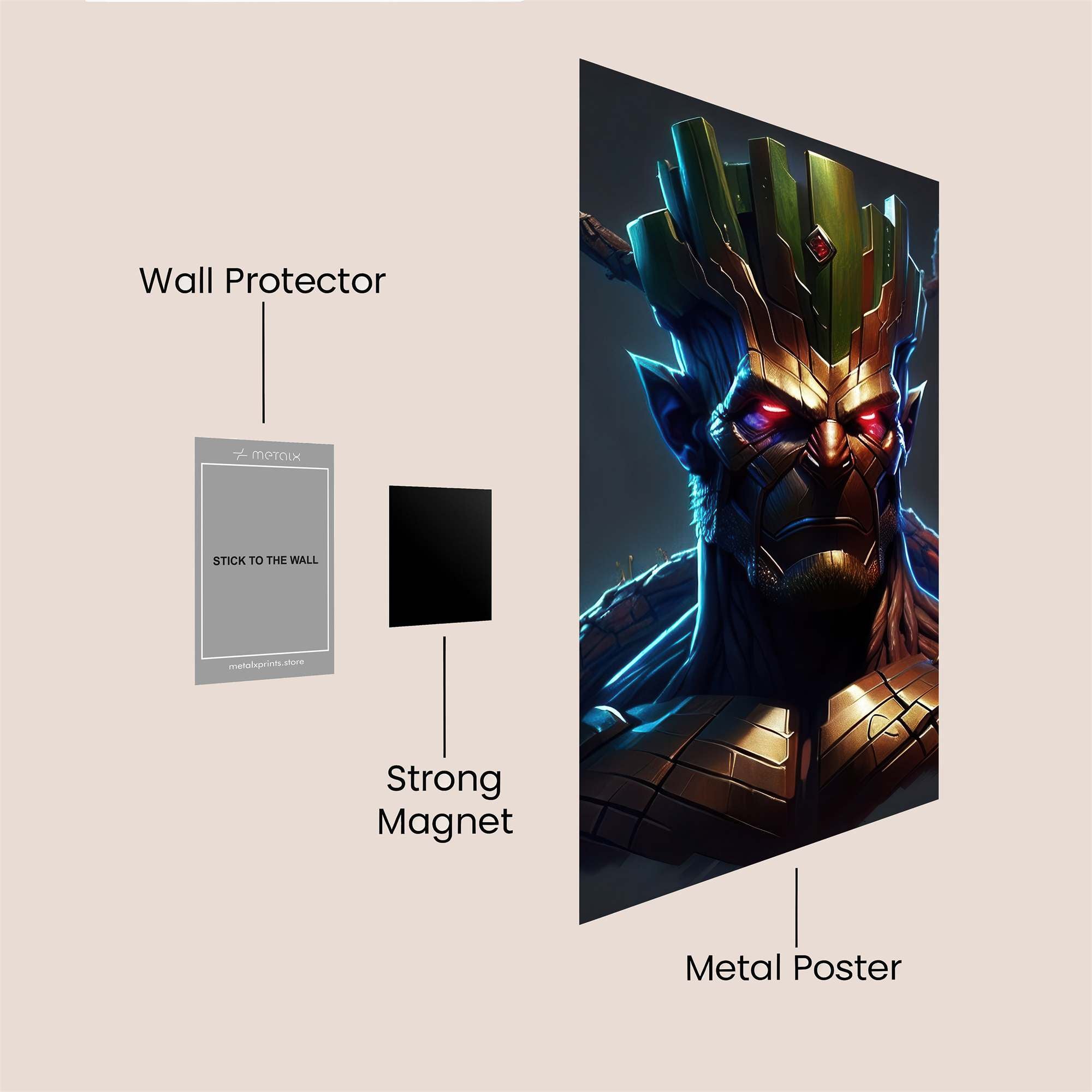 Groot Fury Safe Wall Magnetic / M