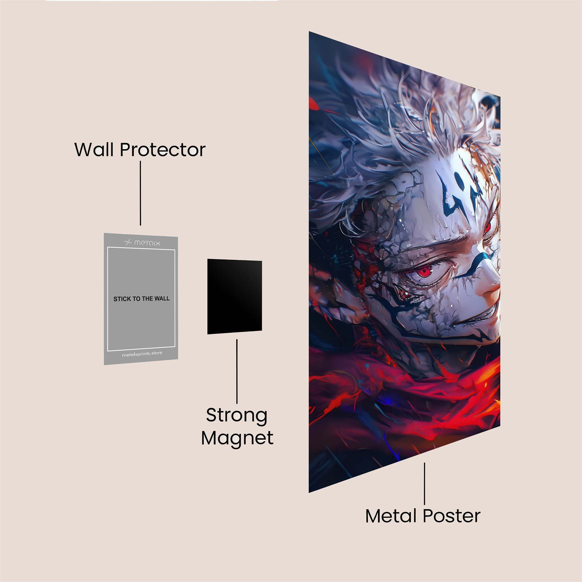 Sukuna Sinister Safe Wall Magnetic / M