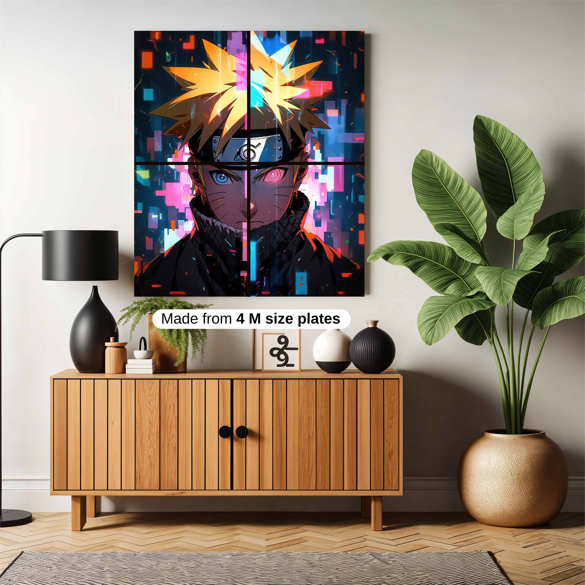 Naruto Pixelated Safe Wall Magnetic / M