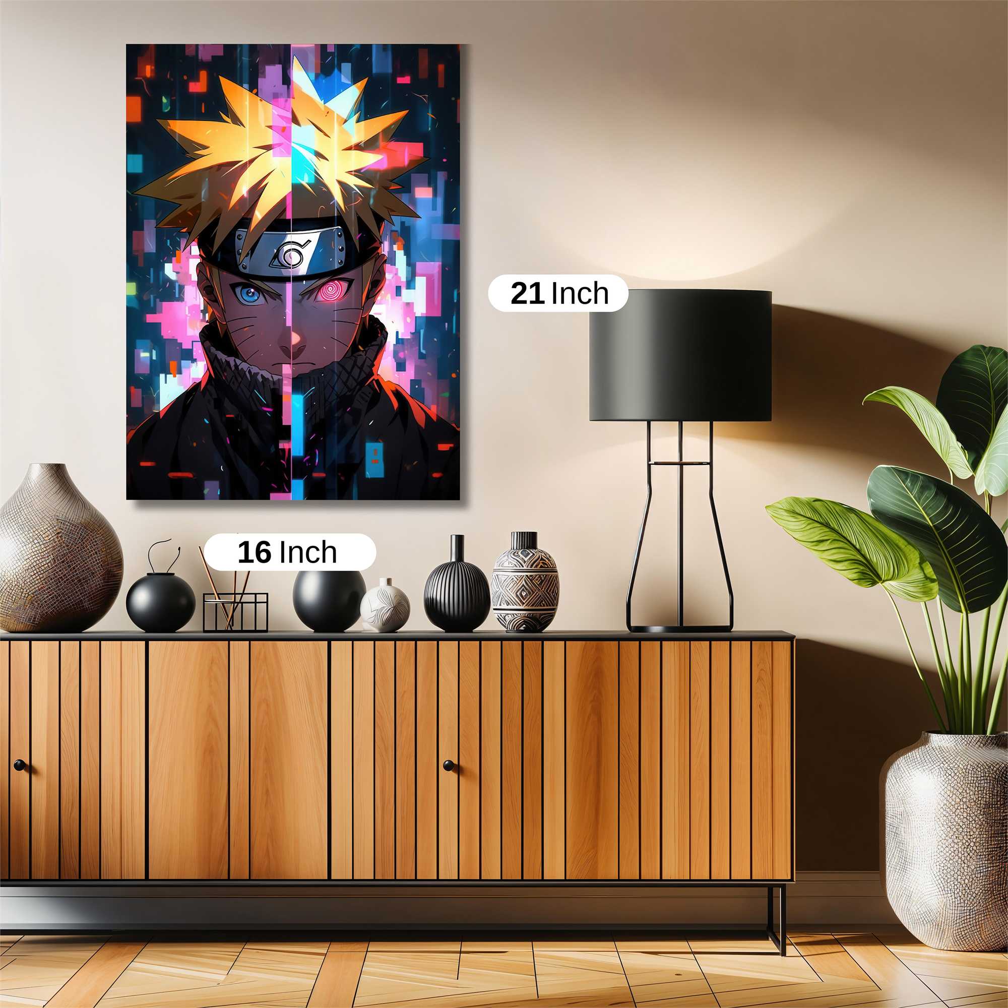 Naruto Pixelated Safe Wall Magnetic / M