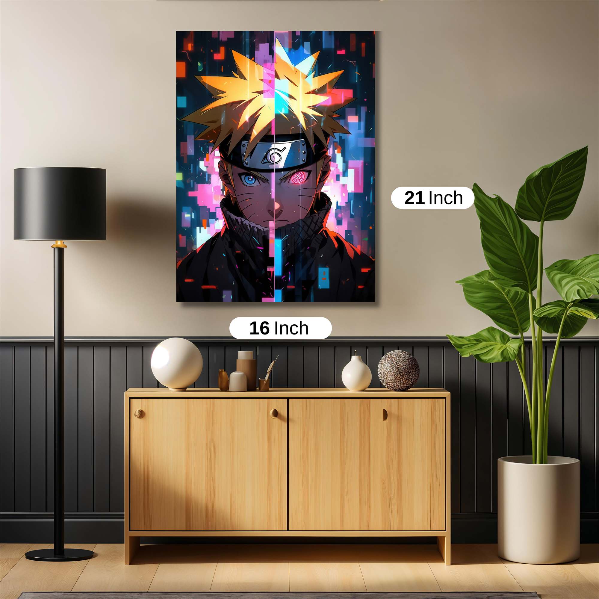 Naruto Pixelated Safe Wall Magnetic / M