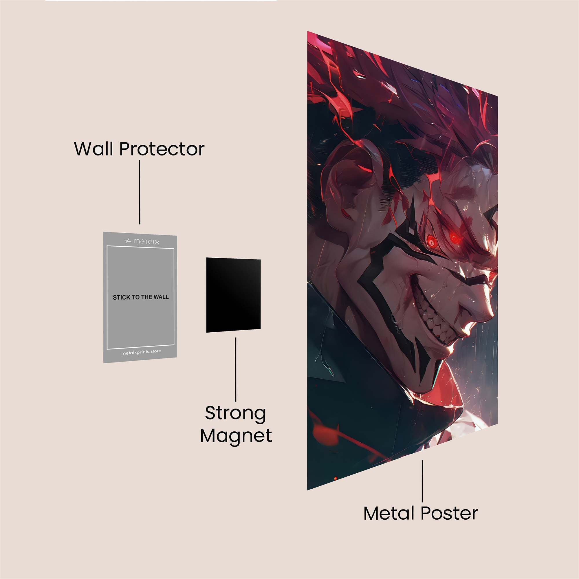 Sukuna Sinister Safe Wall Magnetic / M