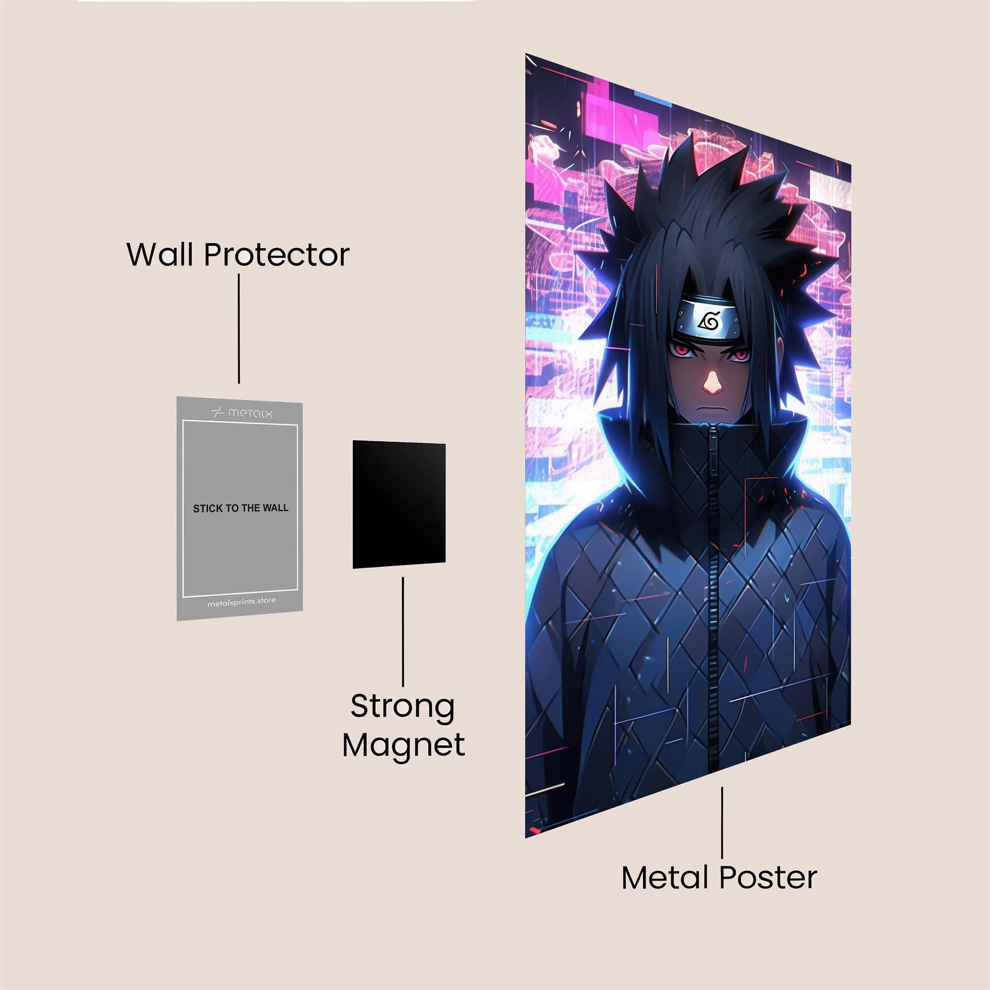 Sasuke Cyberpunk Safe Wall Magnetic / M