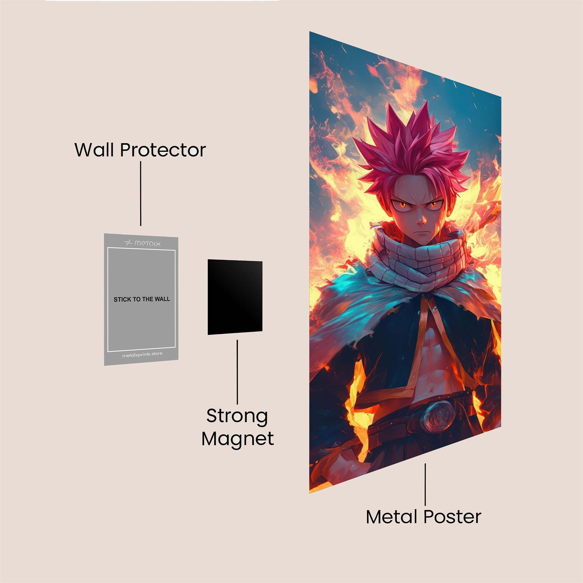 Natsu Fierce Safe Wall Magnetic / M