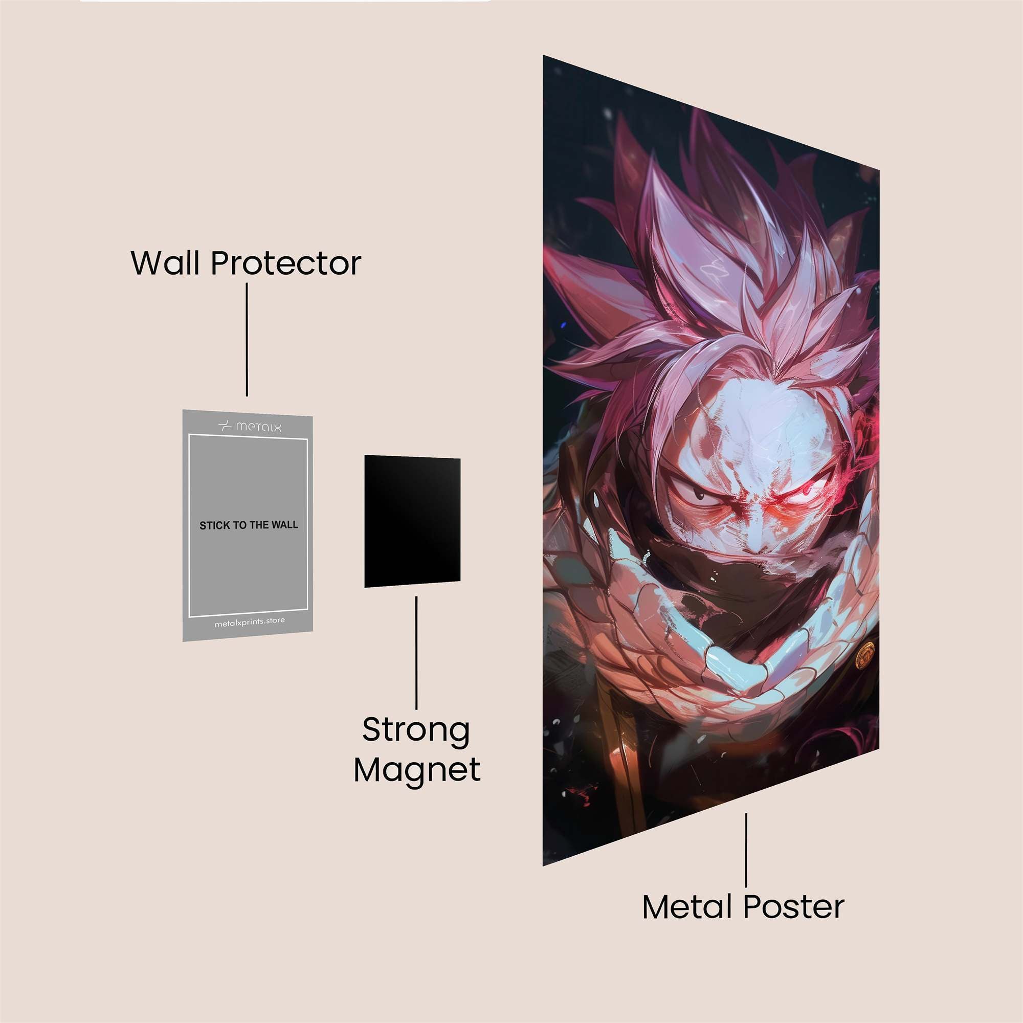 Natsu Wrathful Safe Wall Magnetic / M