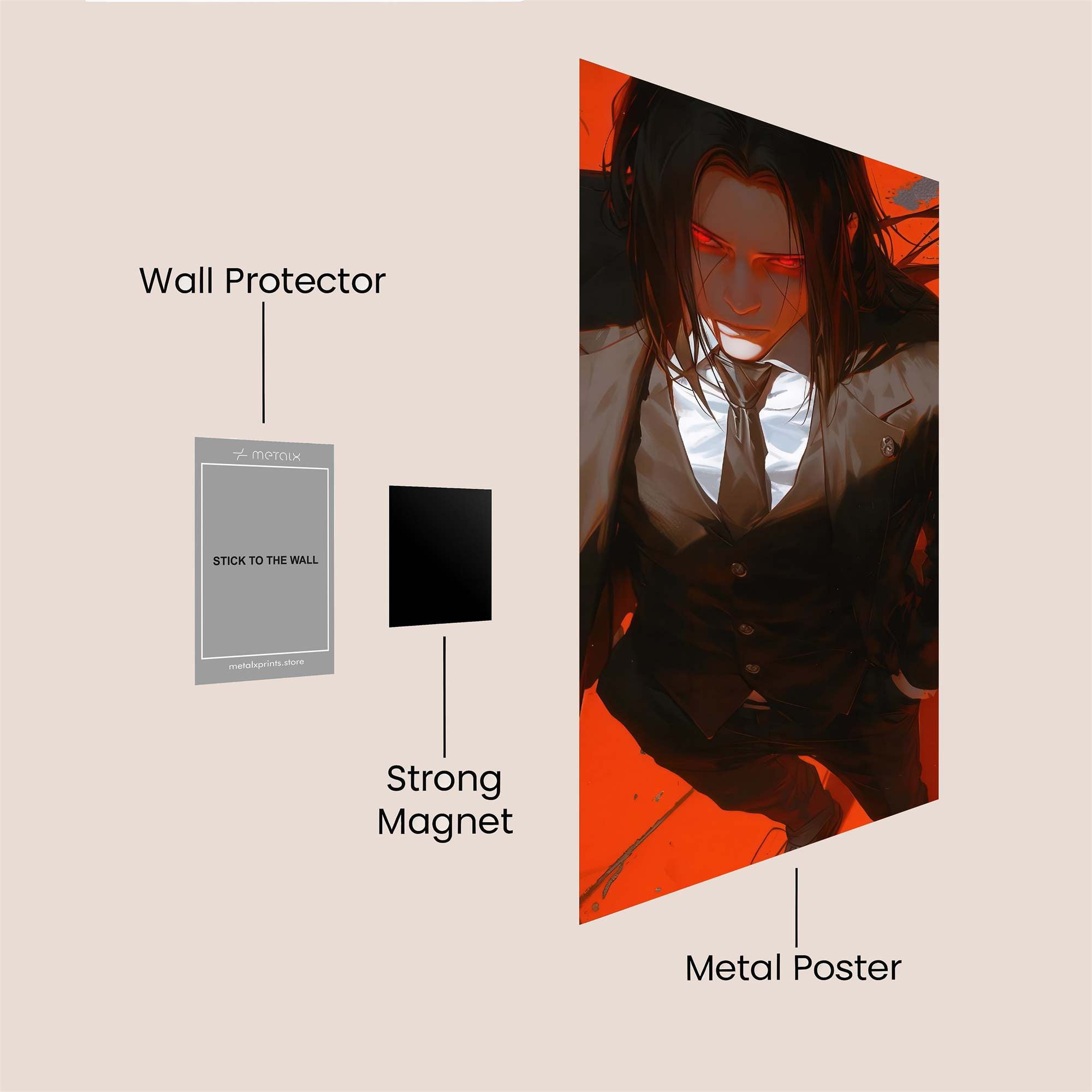 Glowing Menace Safe Wall Magnetic / M