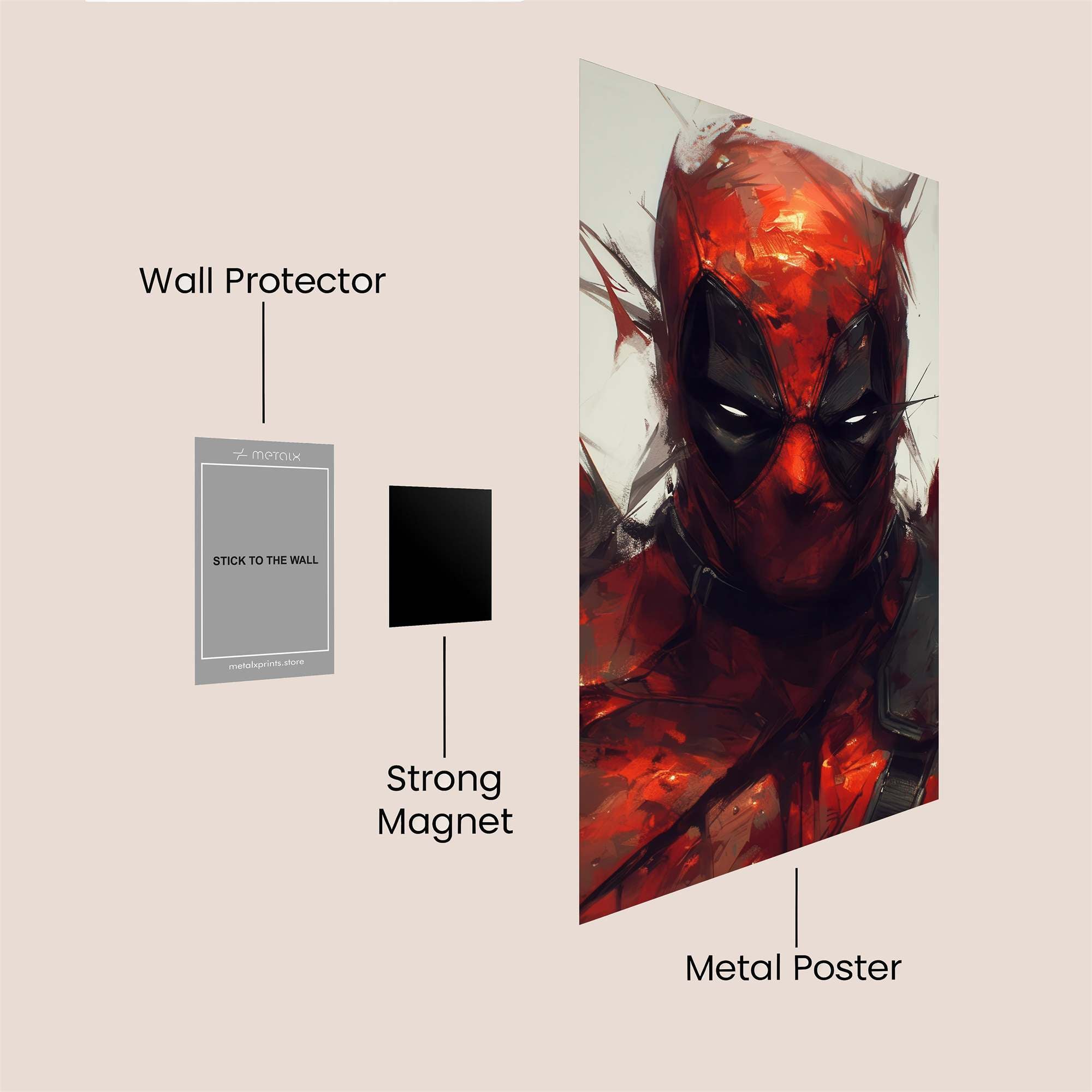 Deadpool Ferocity Safe Wall Magnetic / M