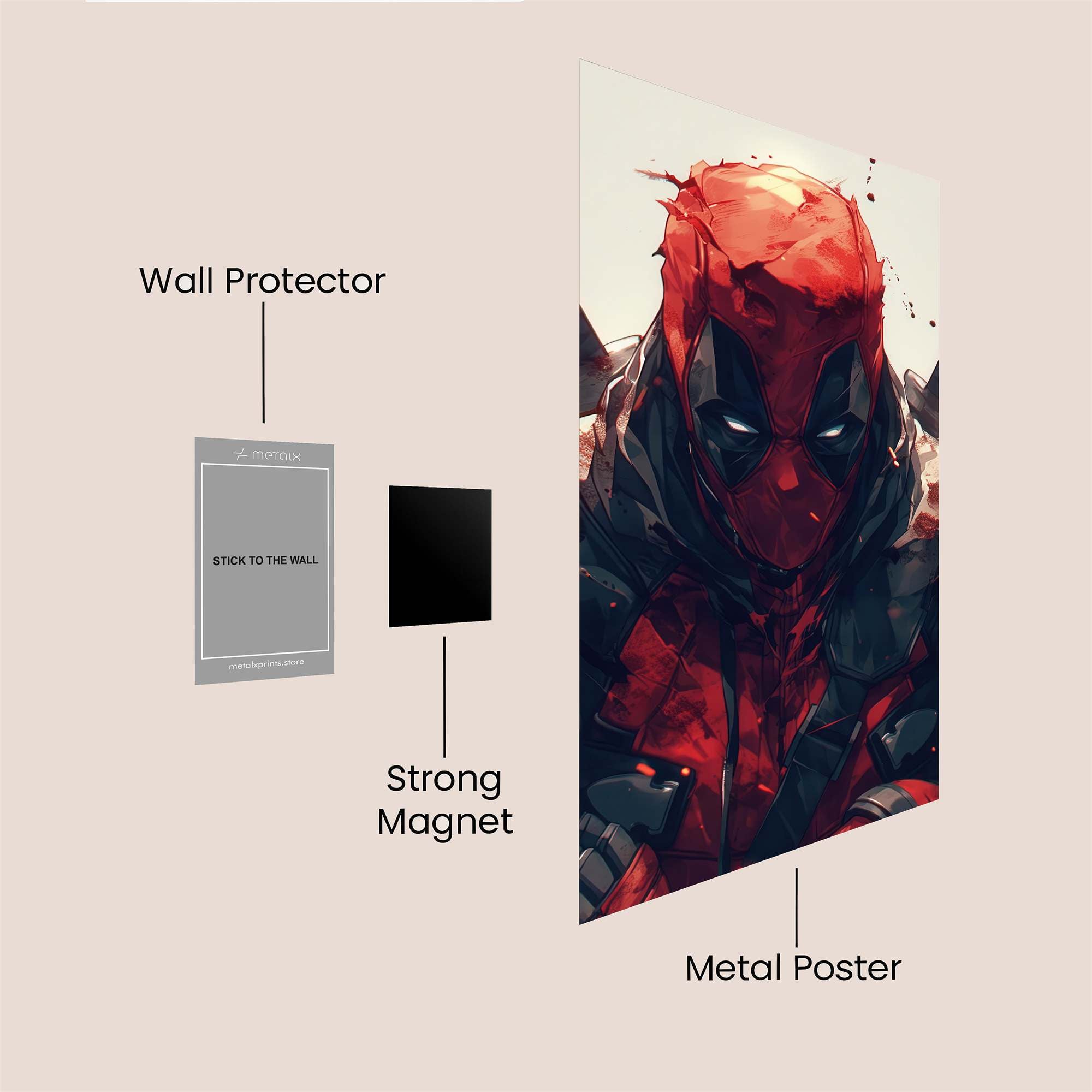 Deadpool Menace Safe Wall Magnetic / M