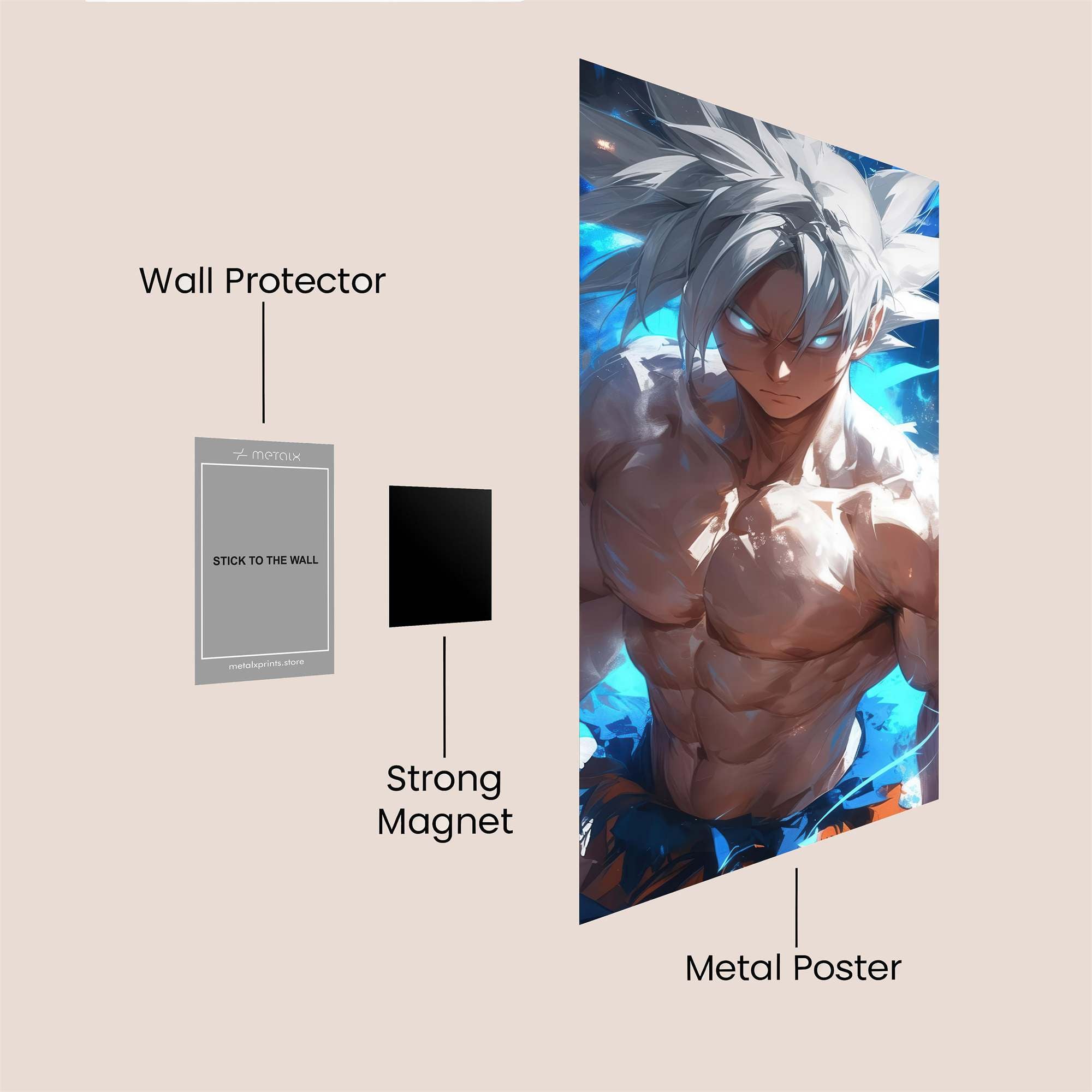 Silver Intensity Safe Wall Magnetic / M