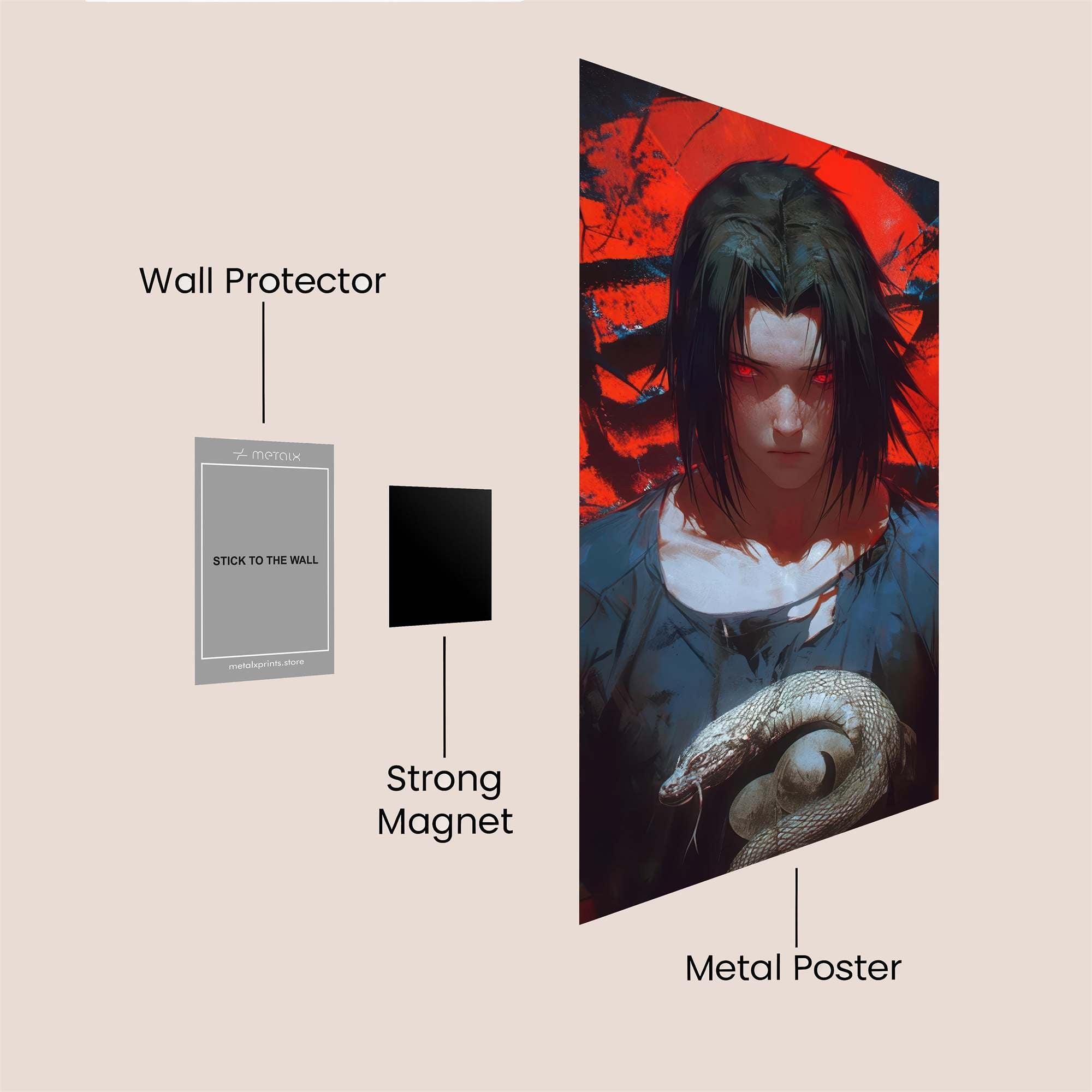 Sasuke Sombre Safe Wall Magnetic / M