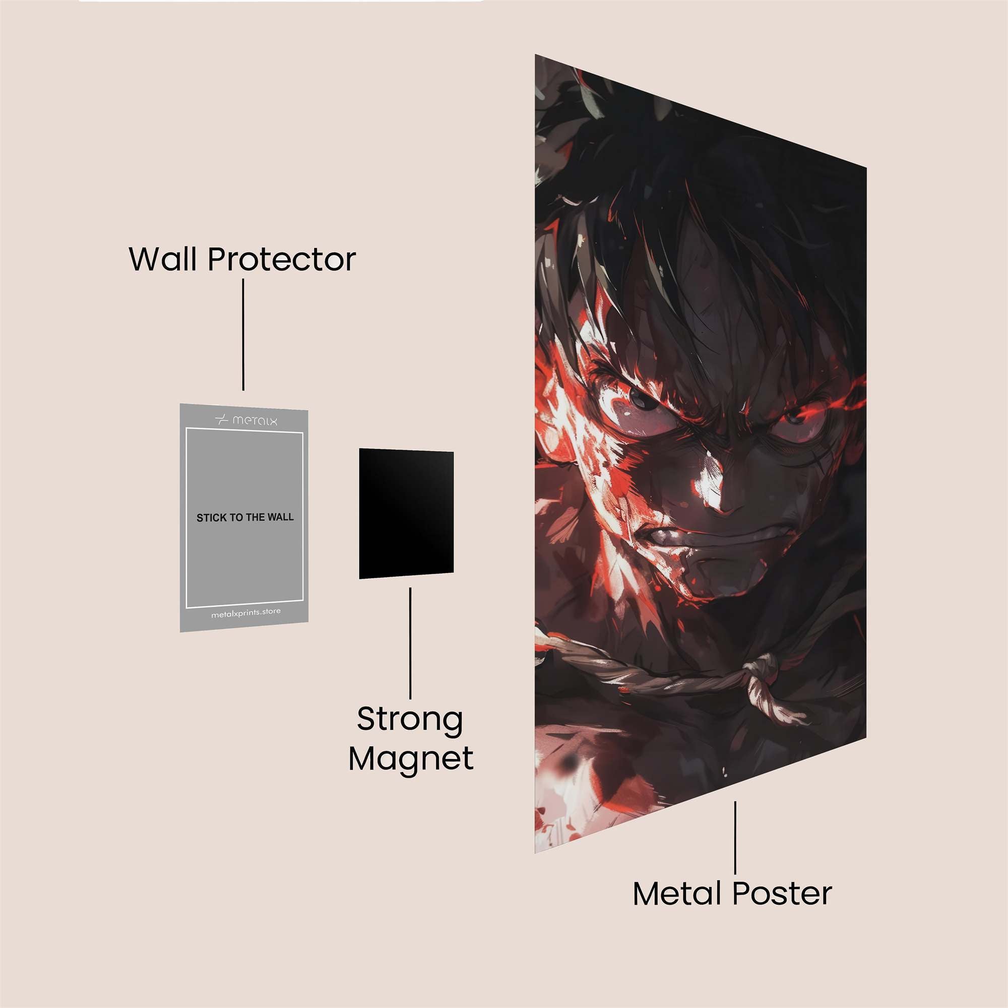 Luffy Inferno Safe Wall Magnetic / M