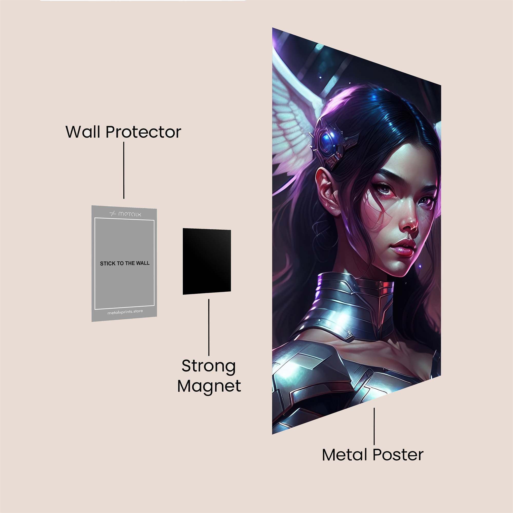 Angel Warrior Safe Wall Magnetic / M