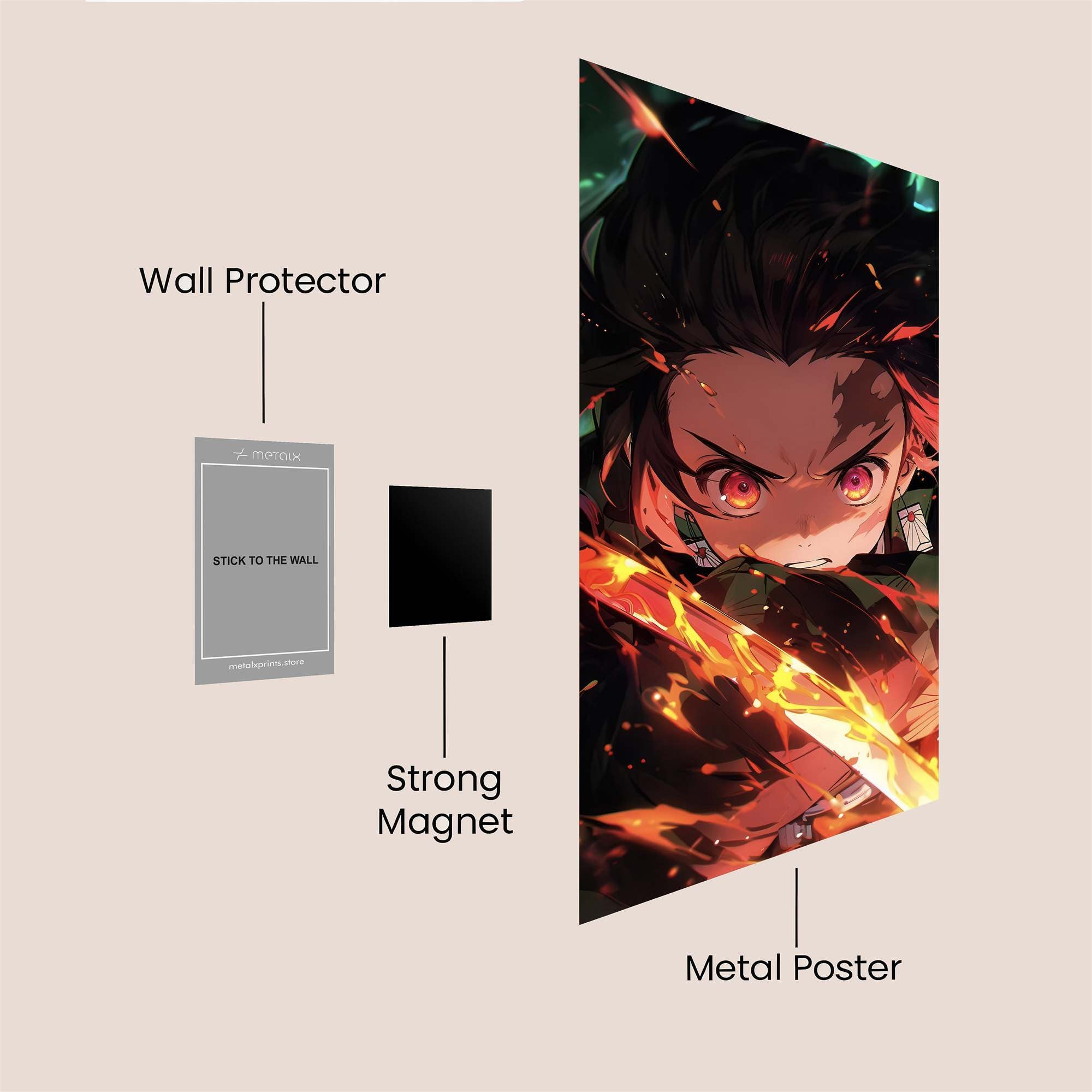 Tanjiro Inferno Safe Wall Magnetic / M