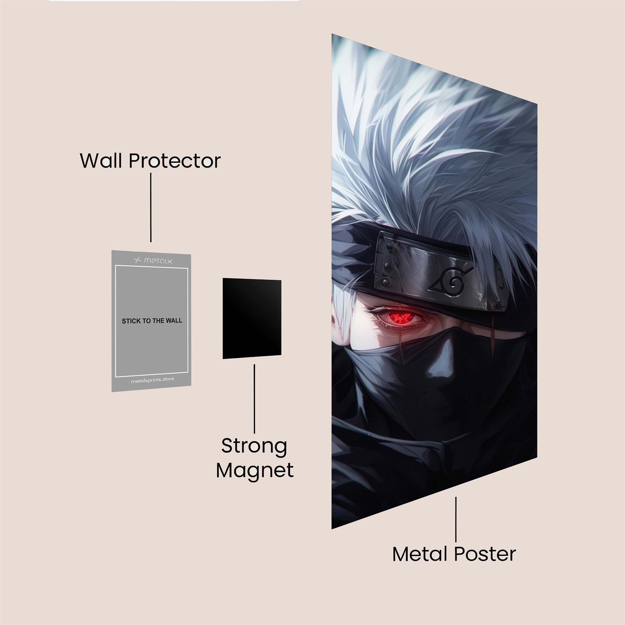 Kakashi Menacing Safe Wall Magnetic / M