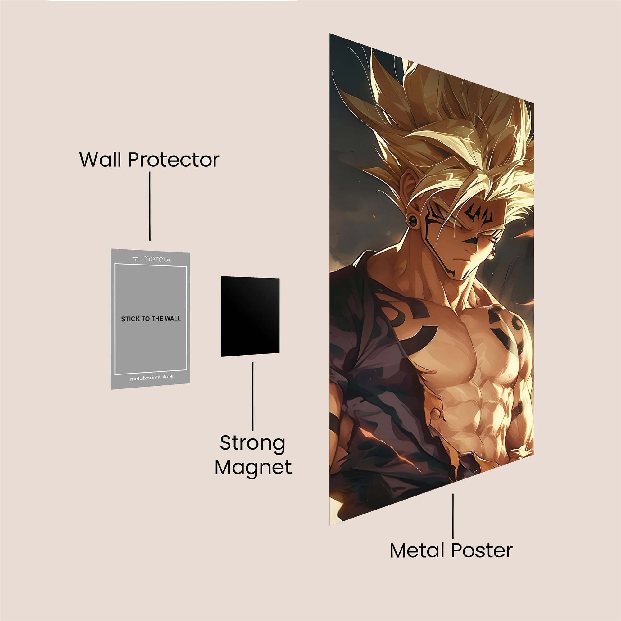 Goku Ferocious Safe Wall Magnetic / M