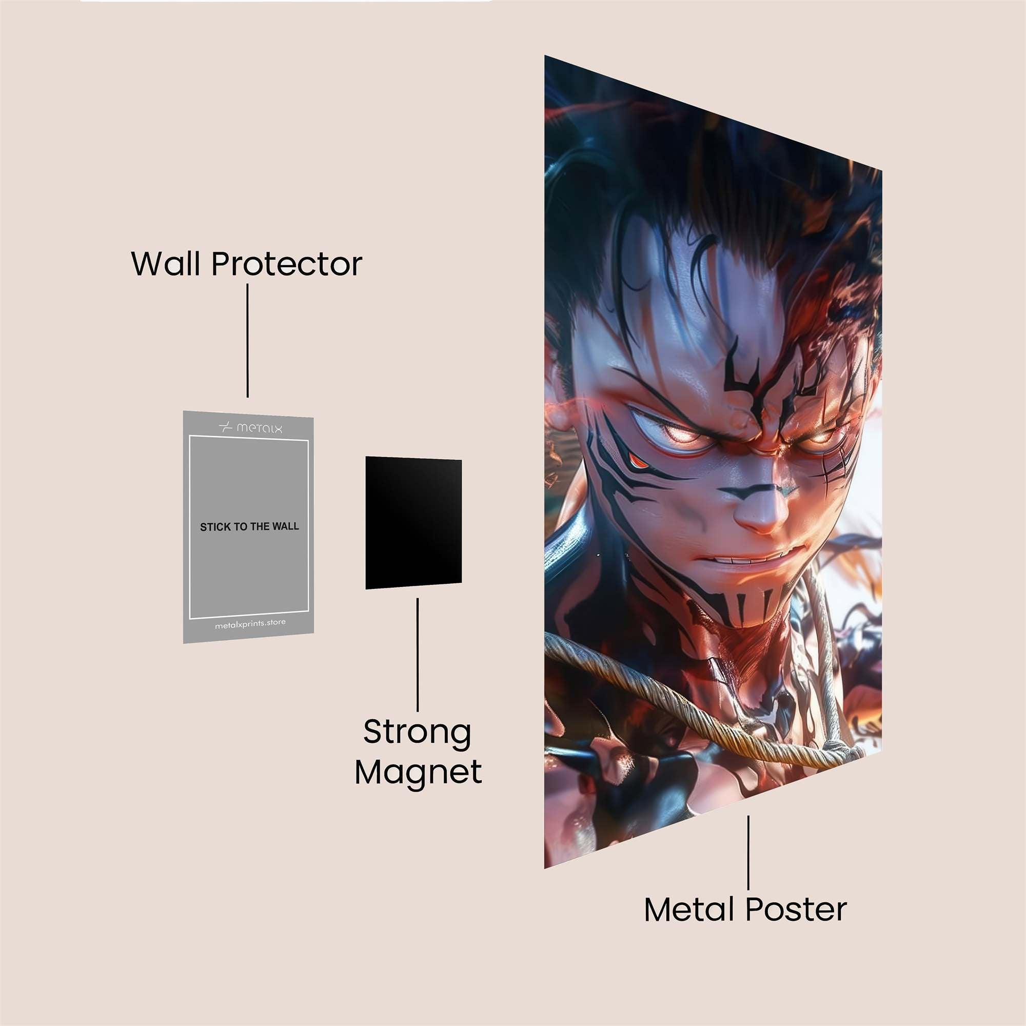 Luffy Unleashed Safe Wall Magnetic / M